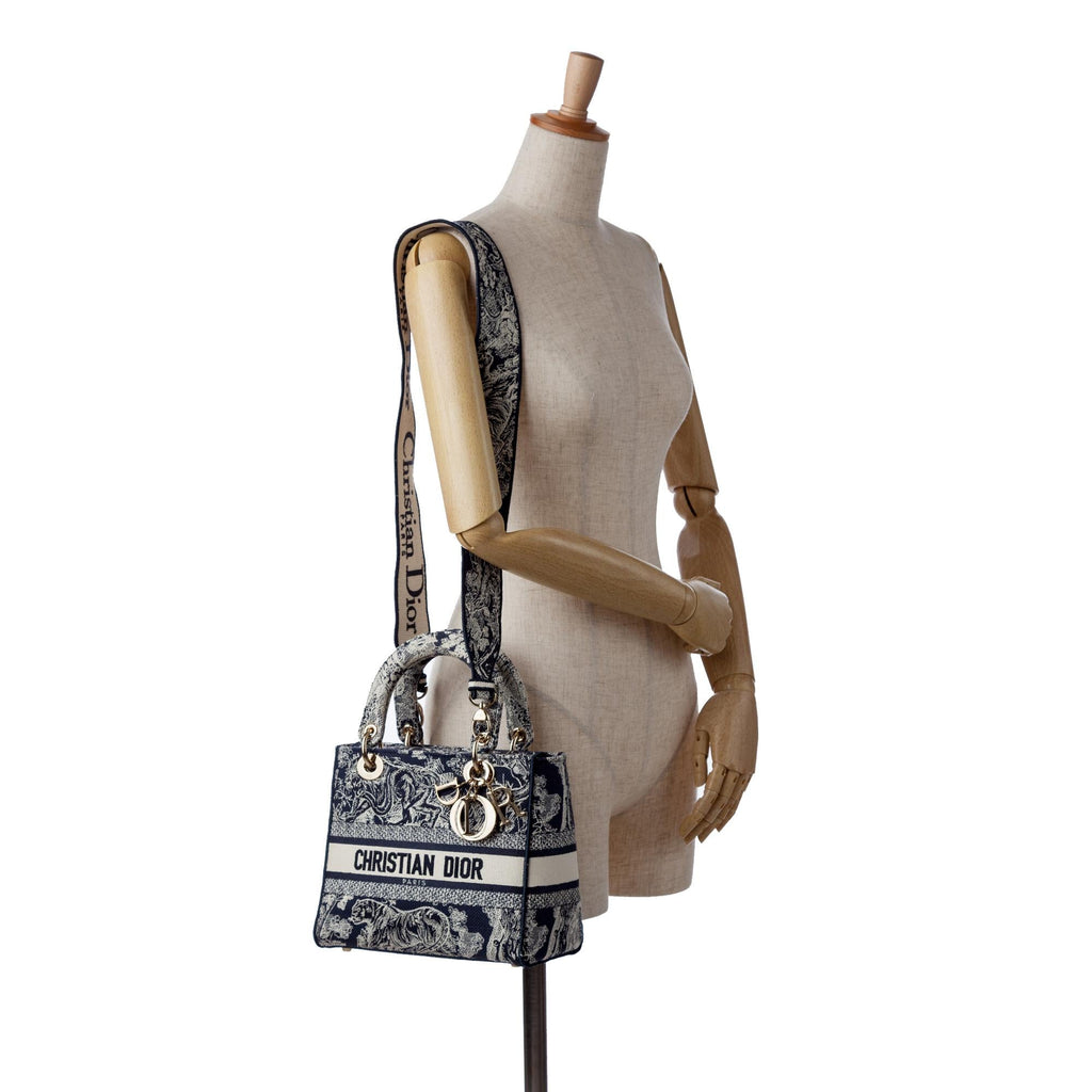 Dior Medium Toile de Jouy Lady D-Lite (SHG-fxD3ux)
