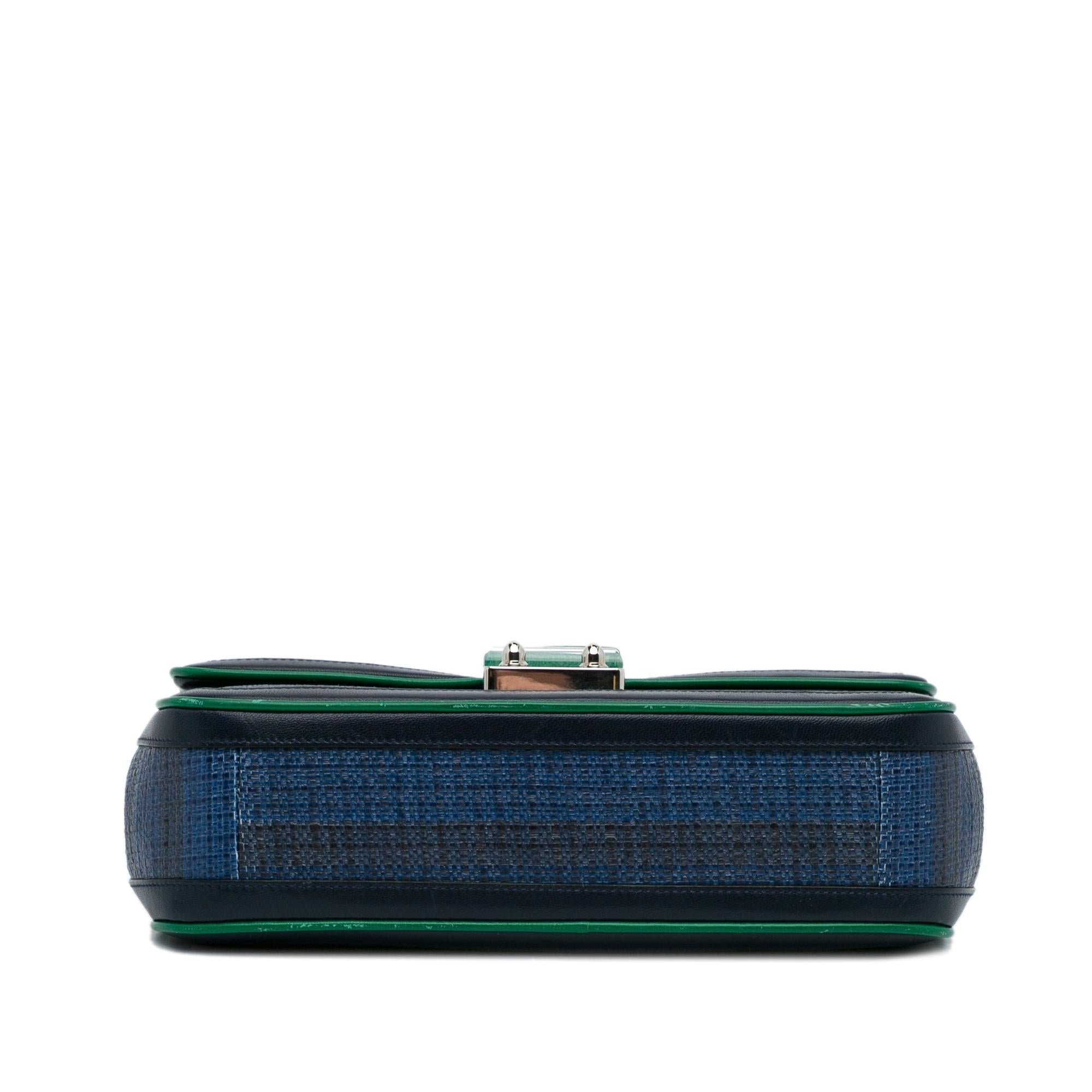 Dior Medium Tricolor Raffia Miss Dior Flap Bag (SHG-F8E2uQ)