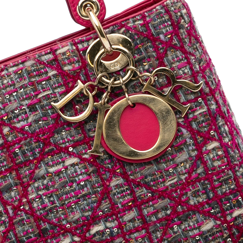 Dior Medium Tweed Cannage Lady Dior (SHG-oxyzpX)