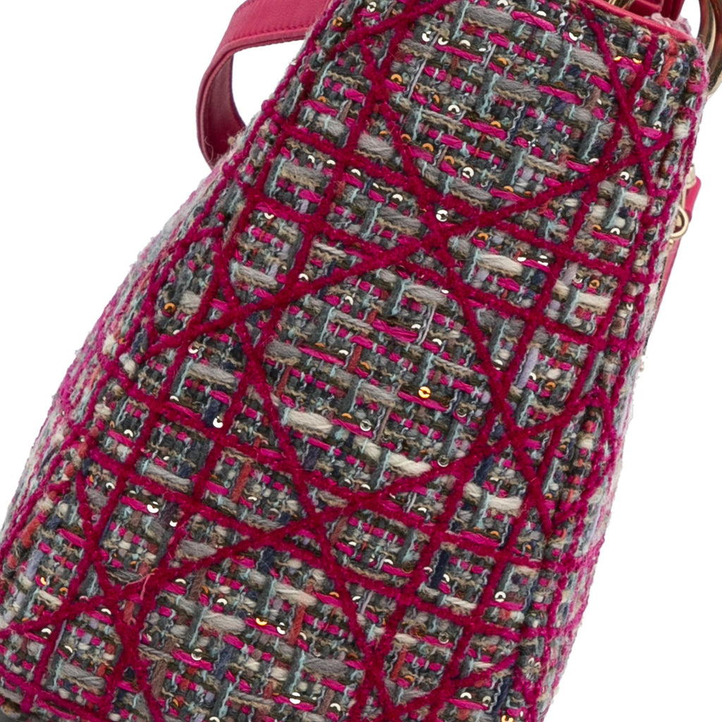 Dior Medium Tweed Cannage Lady Dior (SHG-oxyzpX)