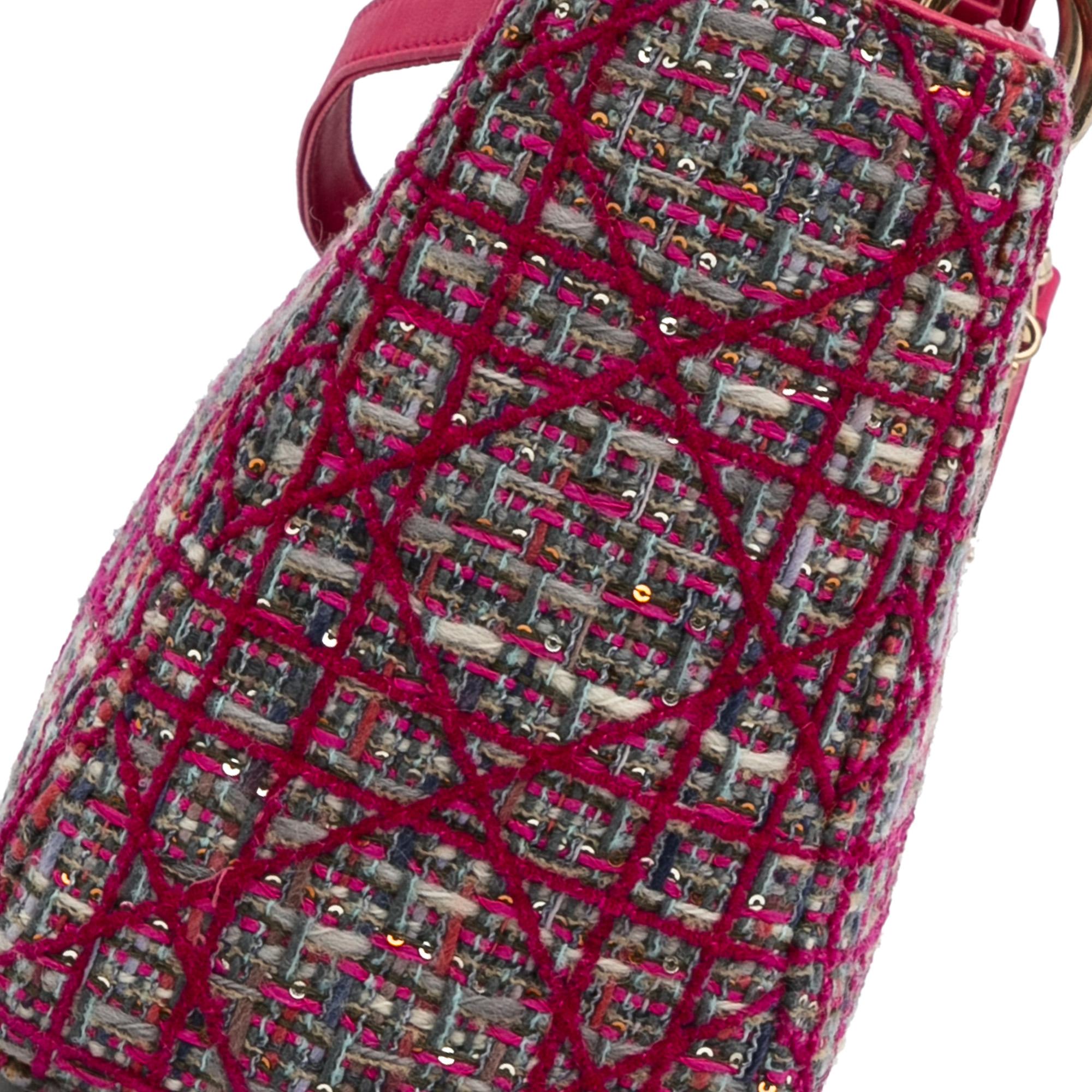 Dior Medium Tweed Cannage Lady Dior (SHG-oxyzpX)