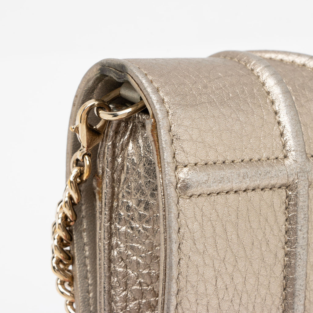 Dior Metallic Calfskin Diorama Wallet on Chain Bag (SHF-rpZnj7)