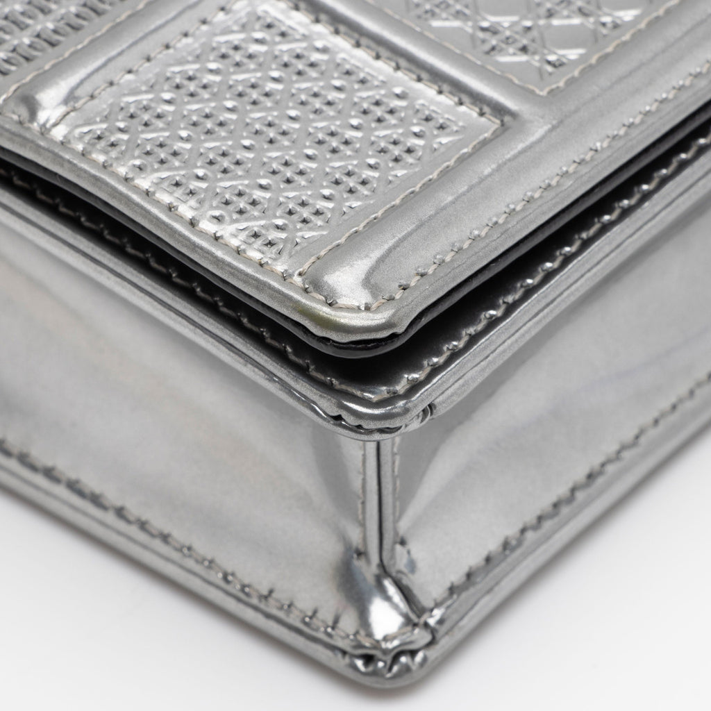 Dior Metallic Calfskin Micro Cannage Diorama Wallet on Chain Bag (SHF-BdR72M)