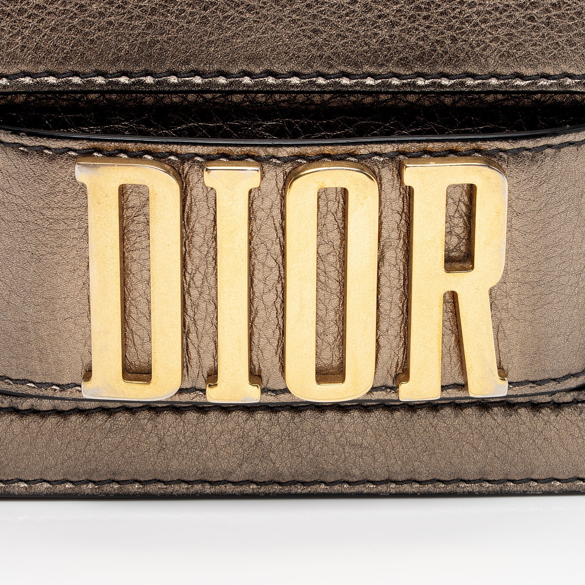 Dior Metallic Grained Calfskin Dio(R)evolution Flap Bag (SHF-ud74bp)