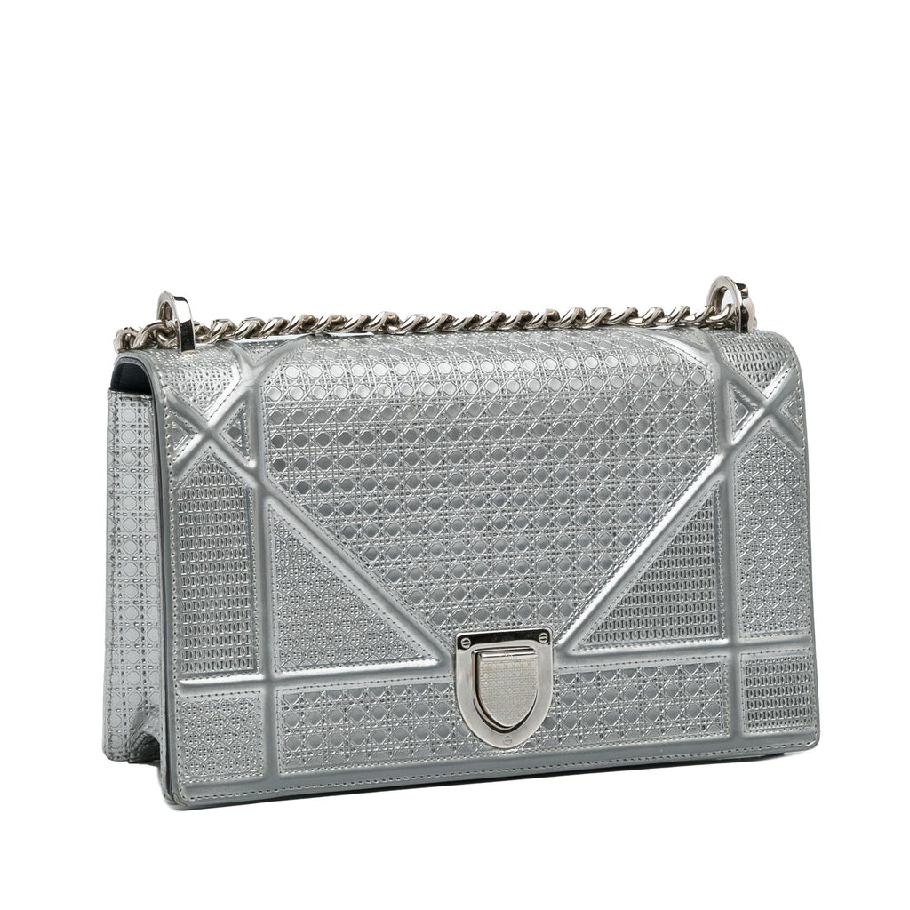 Dior Microcannage Patent Diorama Crossbody Bag (SHG-sJ4yqG)