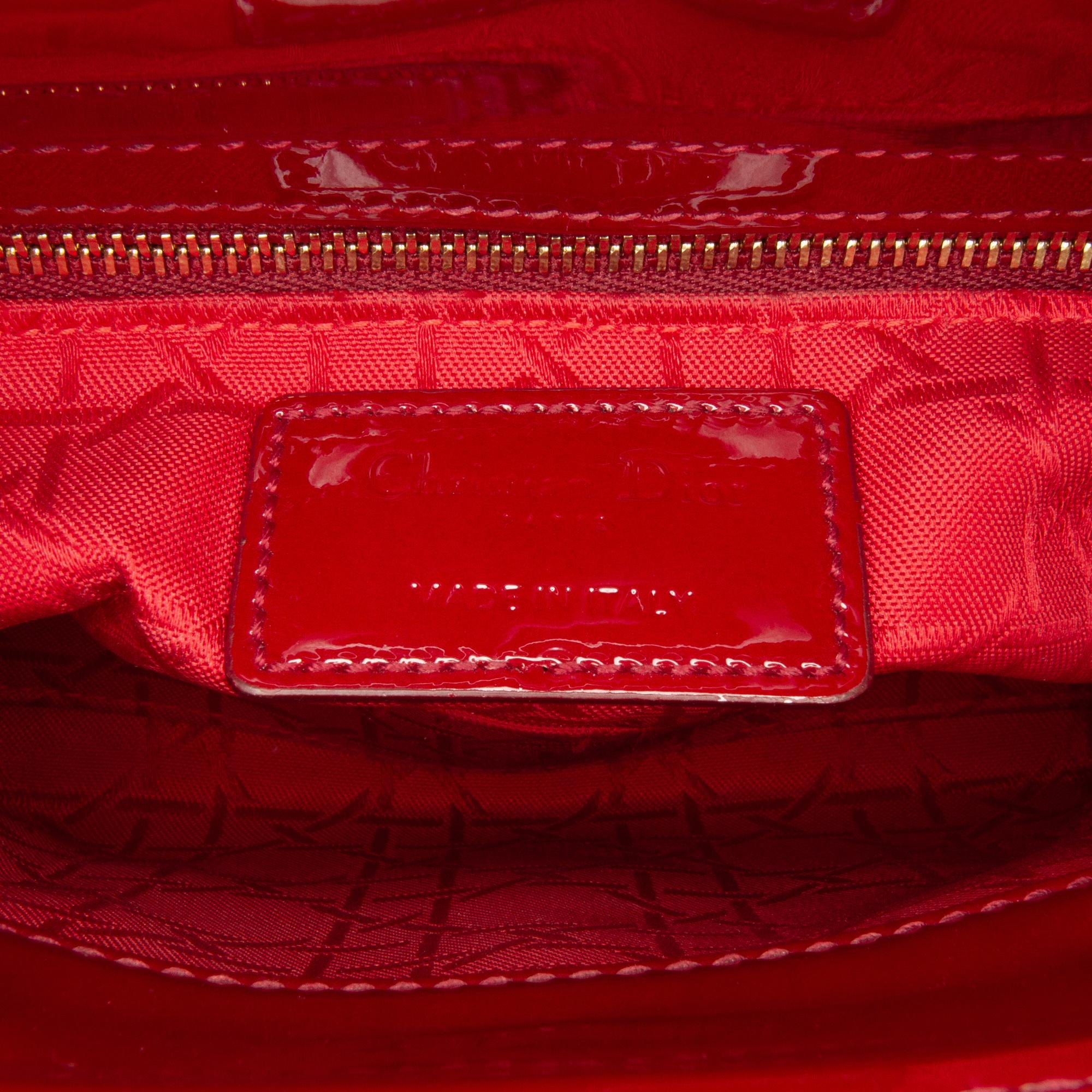 Dior Mini Cannage Patent Lady Dior (SHG-NpIWuW)