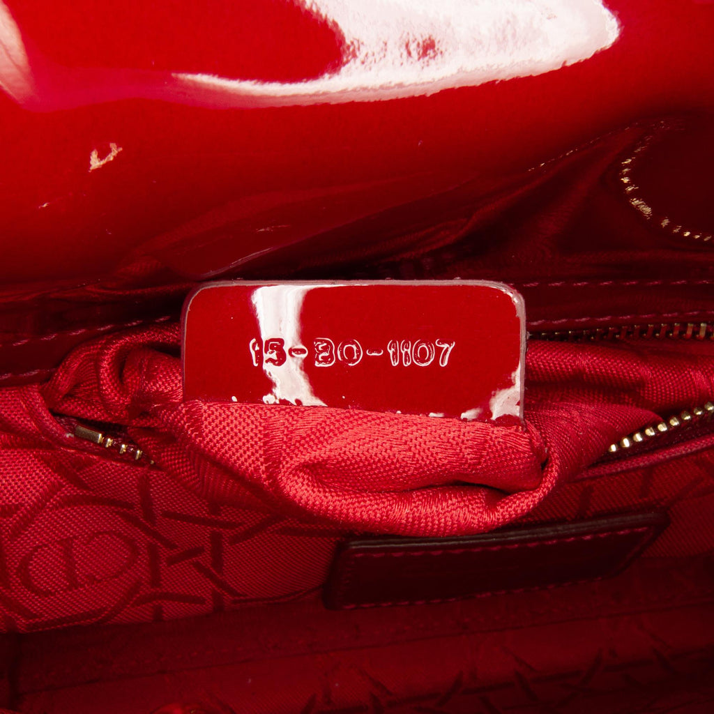 Dior Mini Cannage Patent Lady Dior (SHG-NpIWuW)
