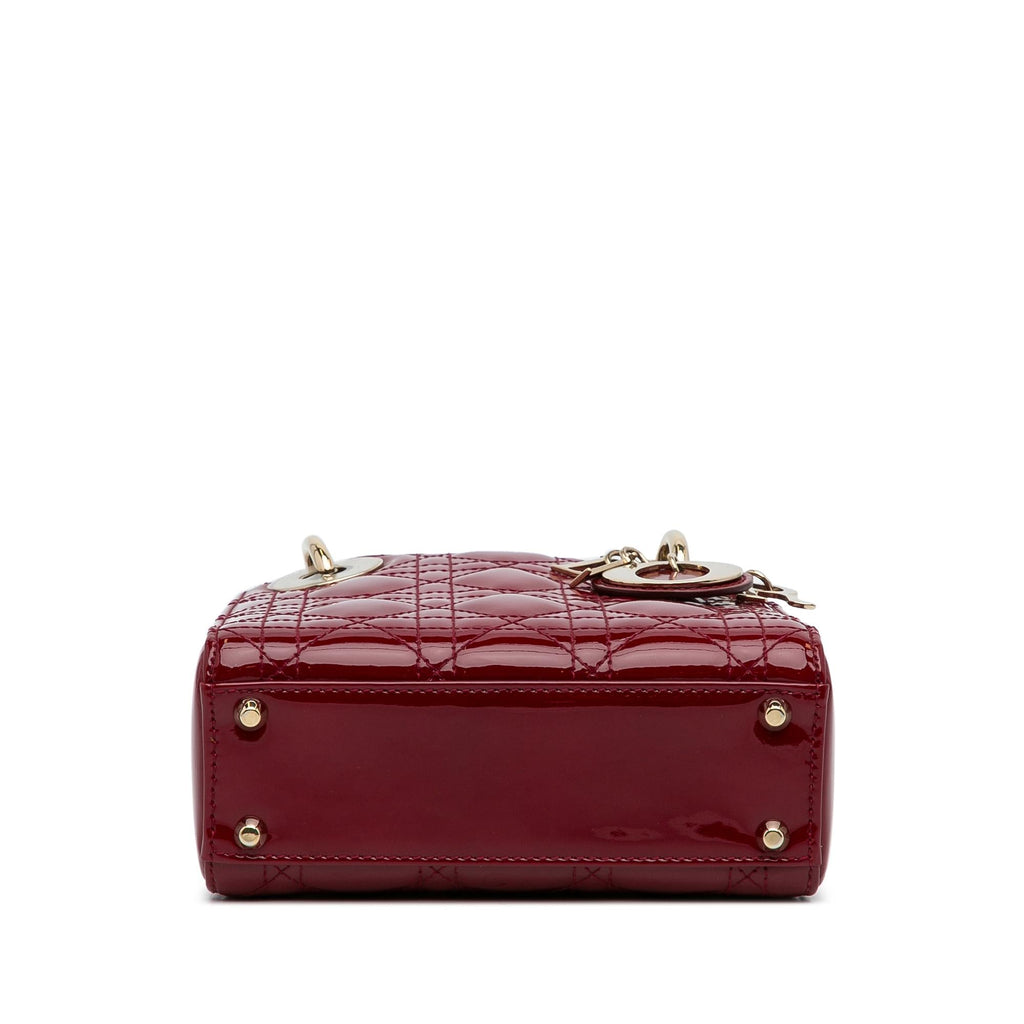 Dior Mini Cannage Patent Lady Dior (SHG-NpIWuW)