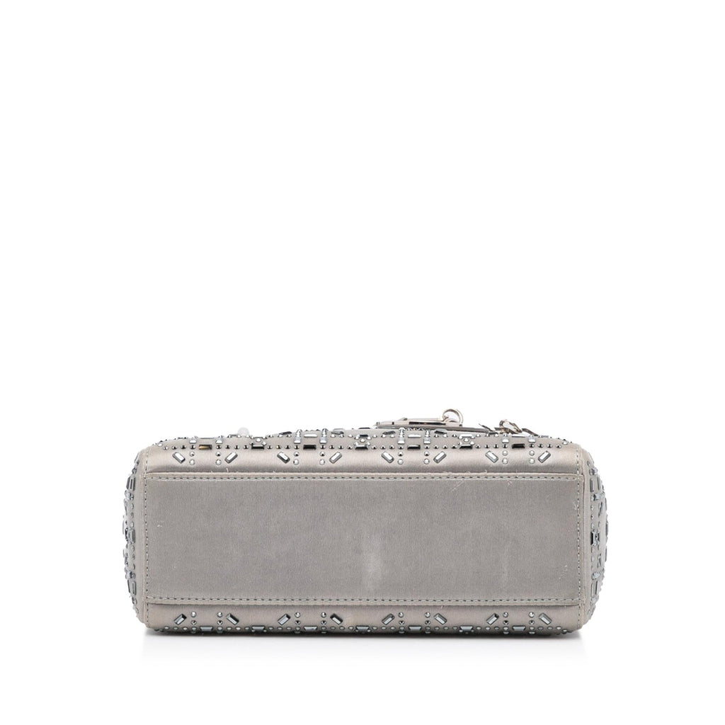 Dior Mini Crystal-Embellished Satin Lady Dior (SHG-V7EzWY)