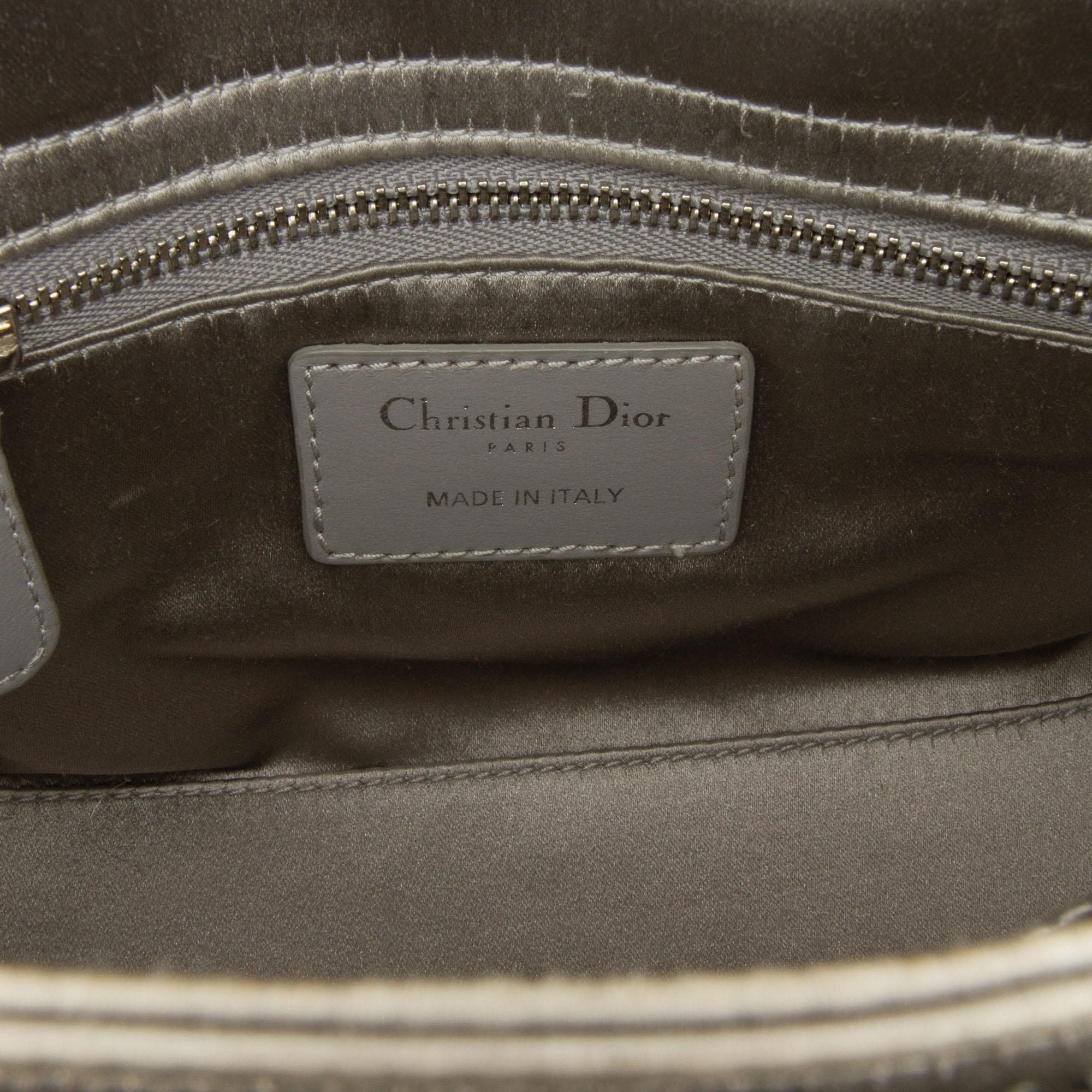 Dior Mini Crystal-Embellished Satin Lady Dior (SHG-s77LCa)