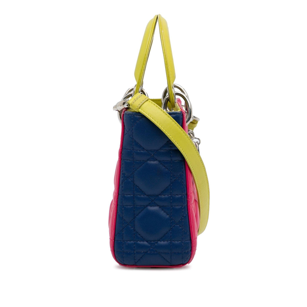Dior Mini Lambskin Cannage Lady Dior Tricolor (SHG-mXgK8D)