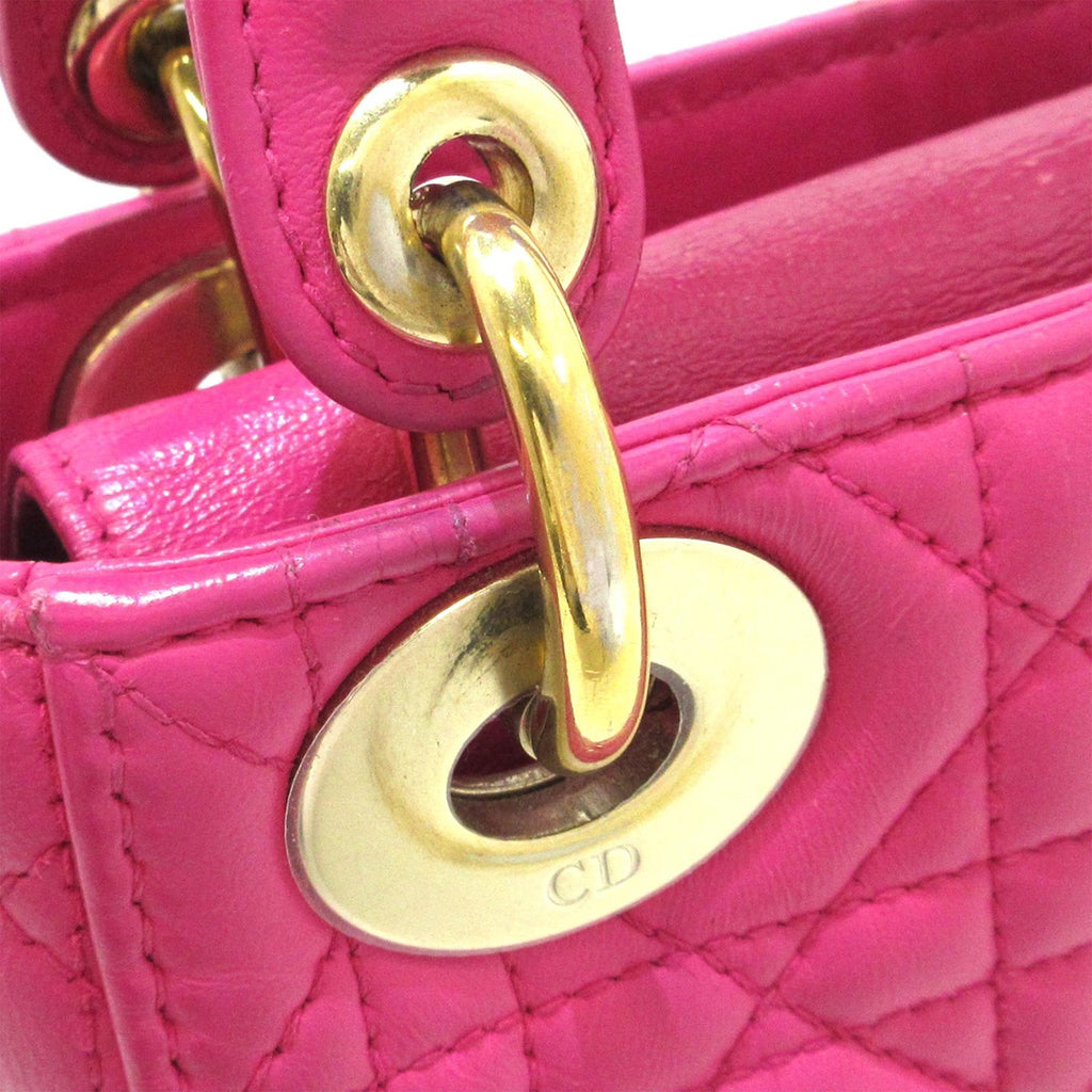 Dior Mini Lambskin Cannage Lady Dior (SHG-yft1UI)