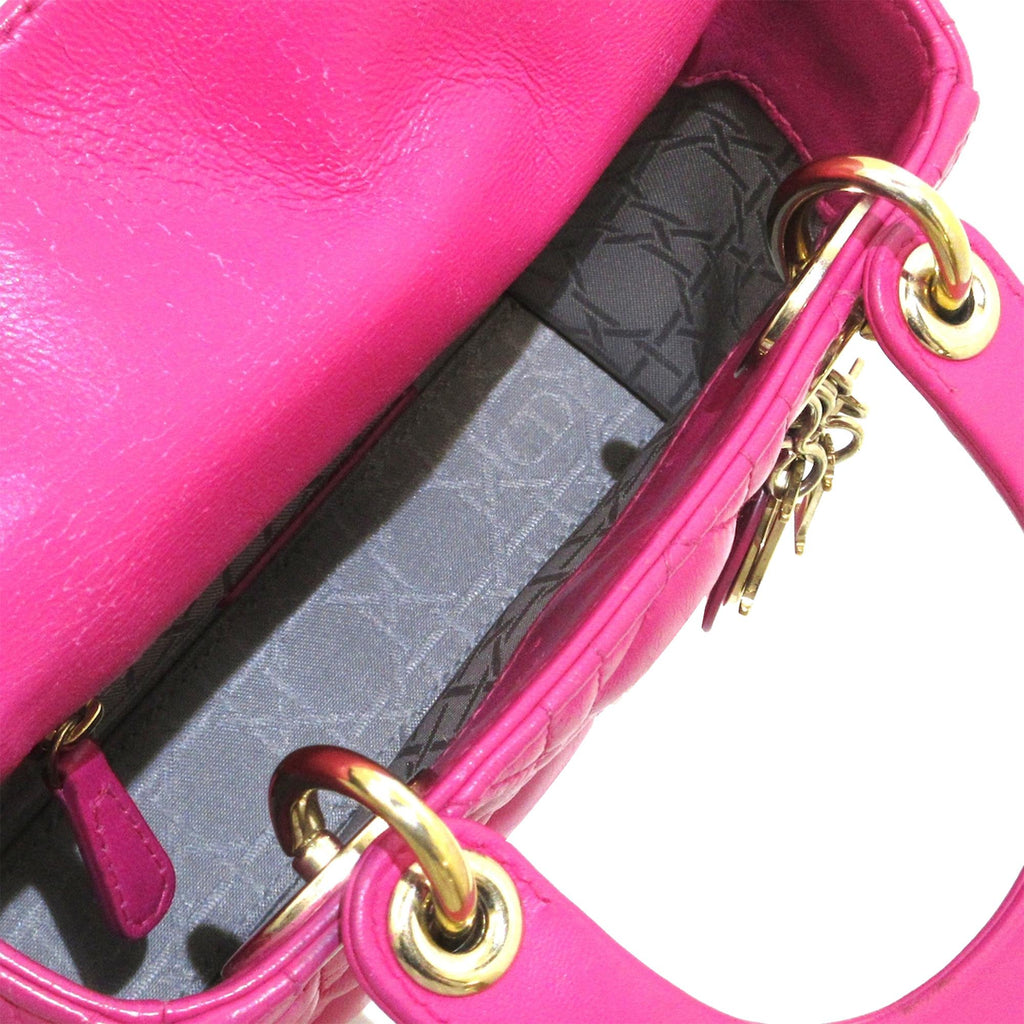 Dior Mini Lambskin Cannage Lady Dior (SHG-yft1UI)