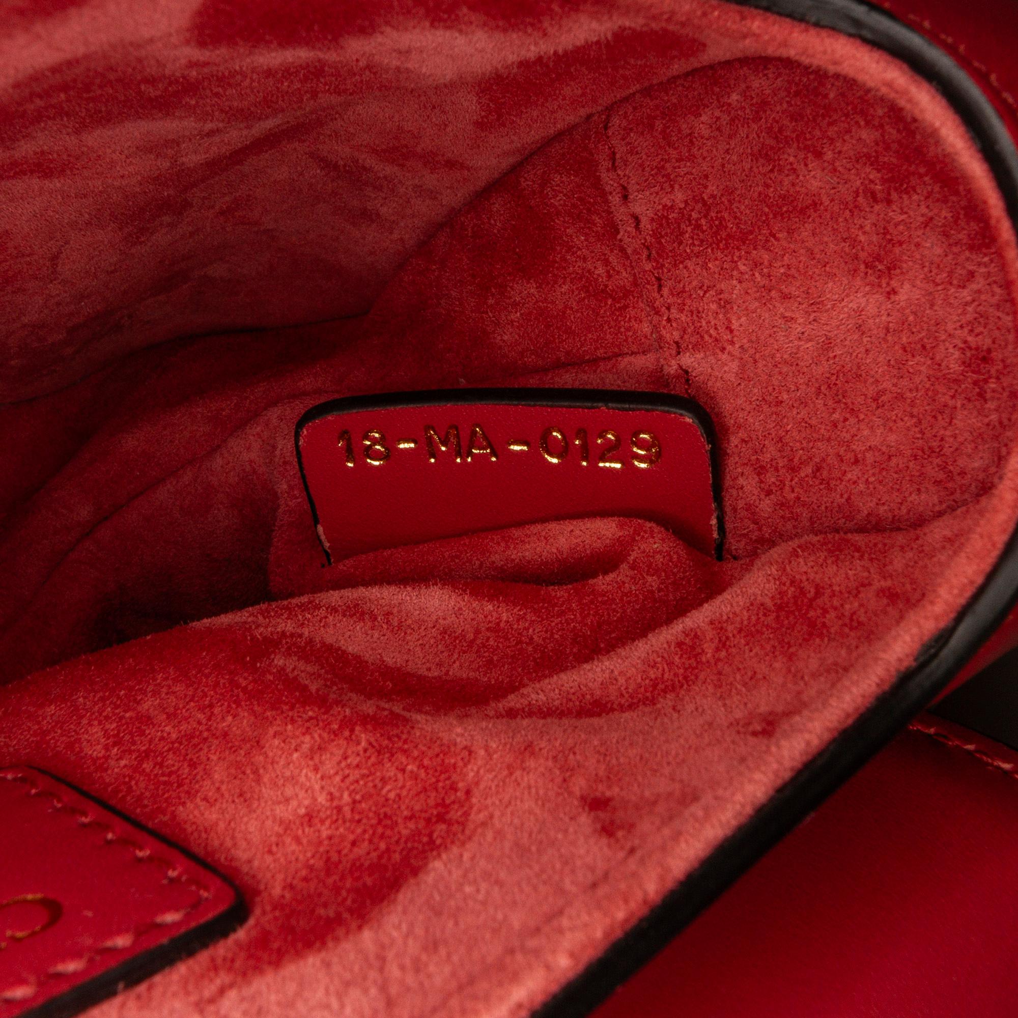 Dior Mini Leather Saddle Bag (SHG-iNrQ7F)