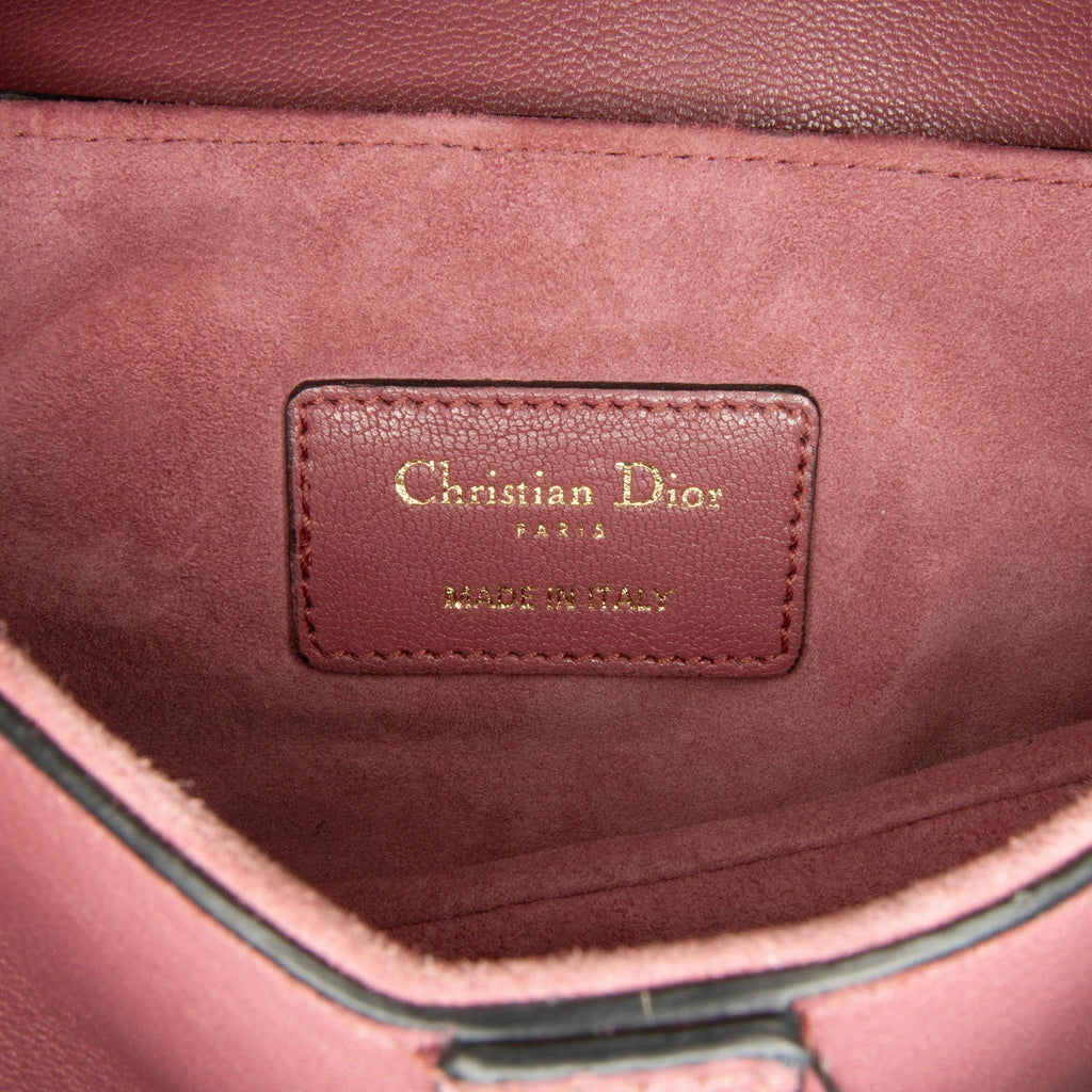 Dior Mini Leather Saddle Bag (SHG-WU9mOF)