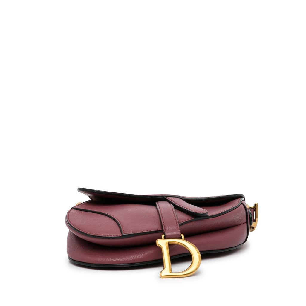 Dior Mini Leather Saddle Bag (SHG-WU9mOF)