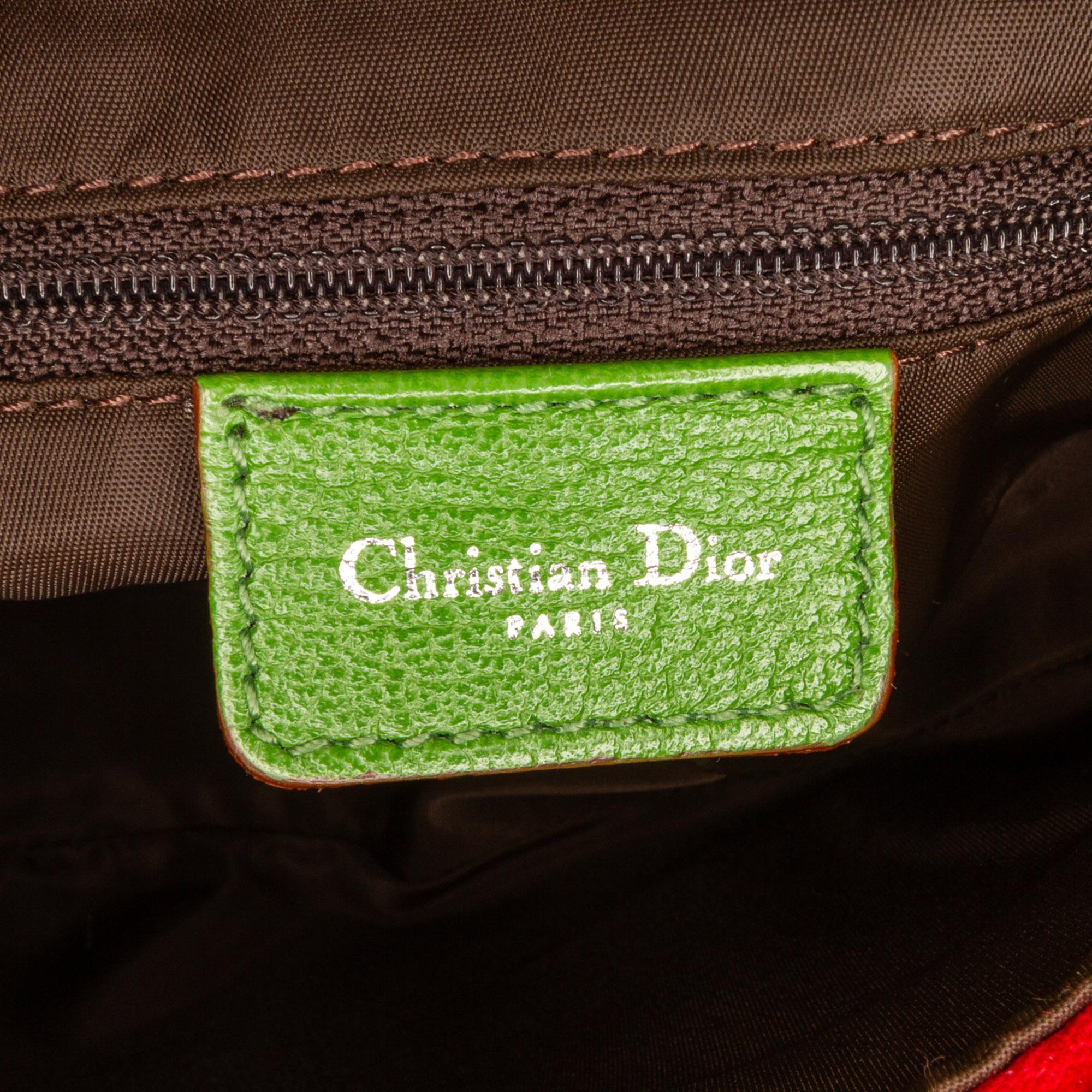 Dior Oblique Rasta Saddle Crossbody Bag (SHG-pMyYBN)