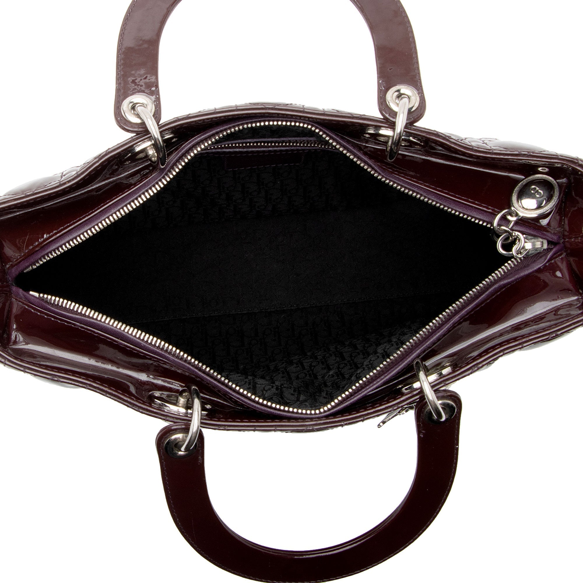 Dior Patent Leather Lady Dior Large Tote (SHF-5trAE8)