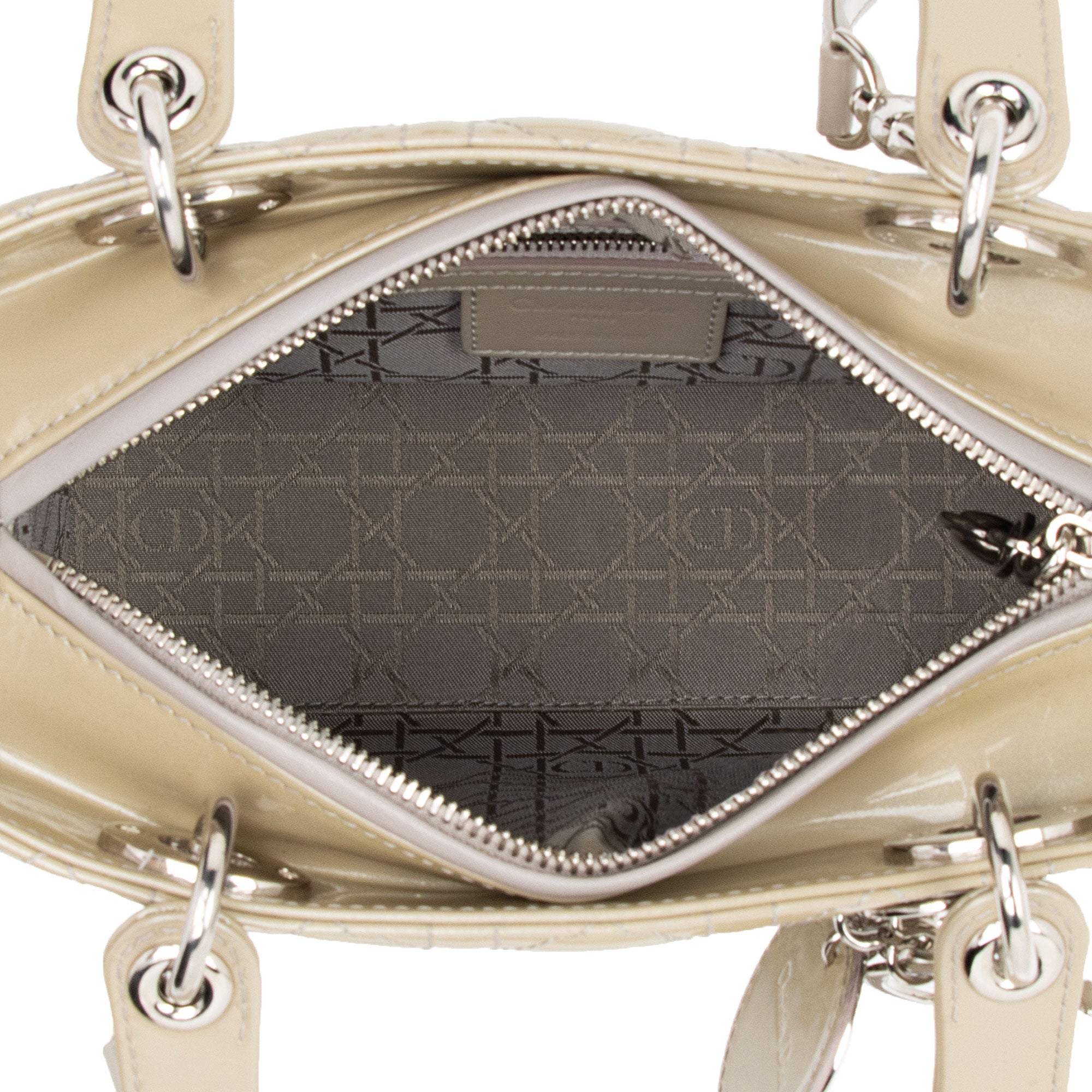 Dior Patent Leather Lady Dior Medium Tote (SHF-dLpwLG)