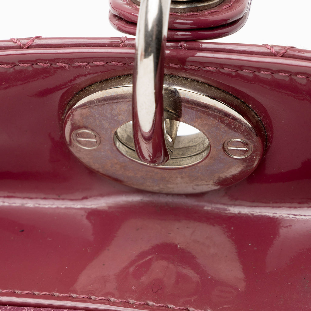 Dior Patent Leather Lady Dior Medium Tote (SHF-Tr4vgf)