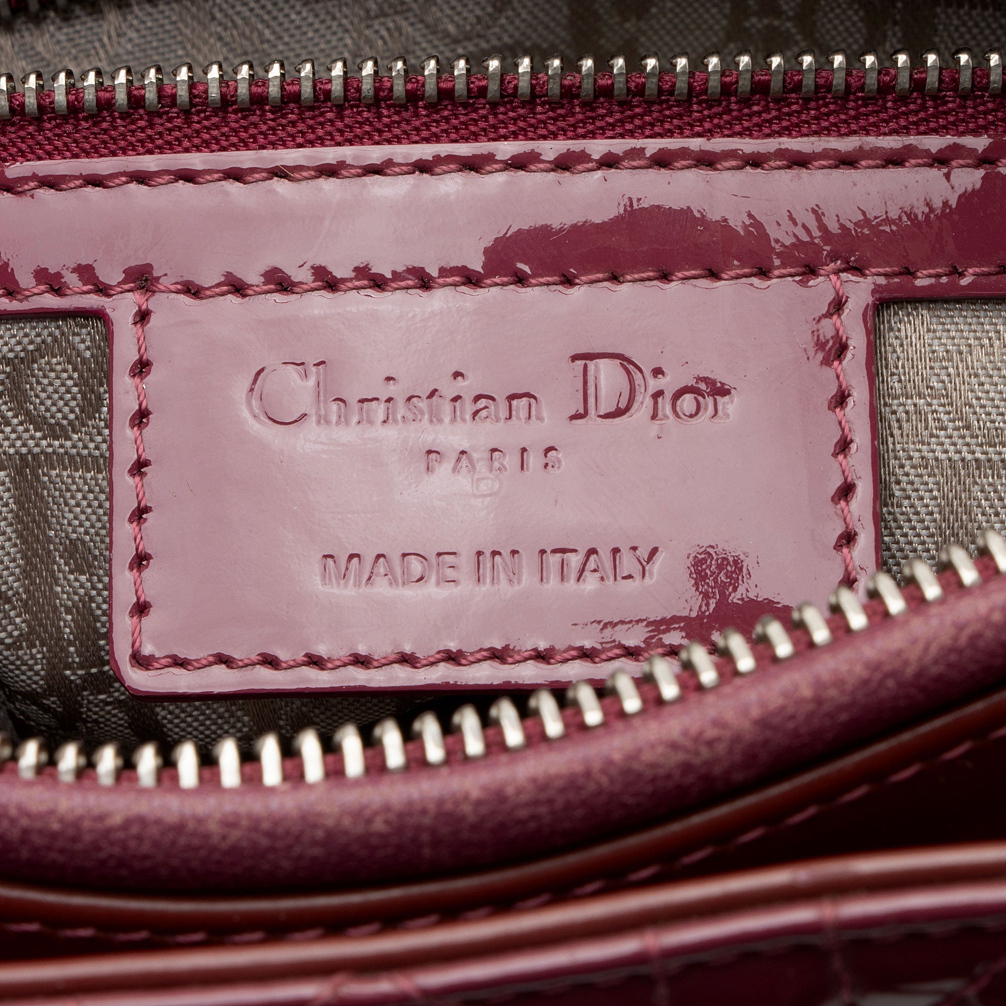 Dior Patent Leather Lady Dior Medium Tote (SHF-Tr4vgf)