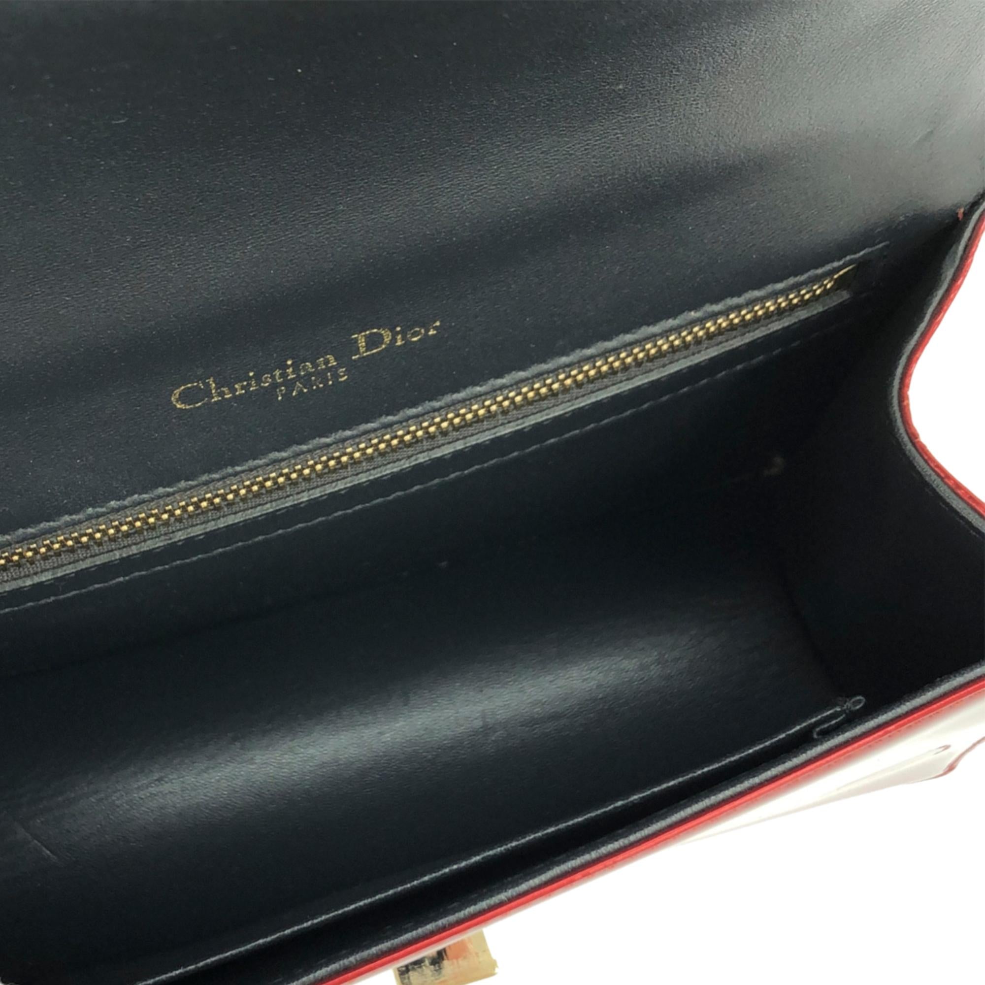 Dior Patent Microcannage Diorama Crossbody Bag (SHG-nk7GZA)