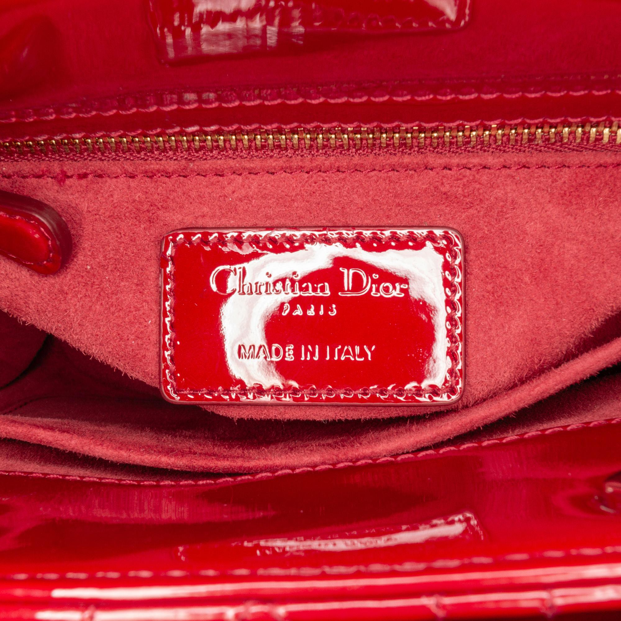Dior Small Cannage Patent Lady Dior (SHG-KCFGD4)