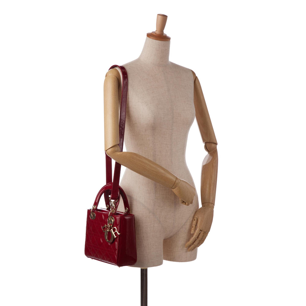 Dior Small Cannage Patent Lady Dior (SHG-KCFGD4)