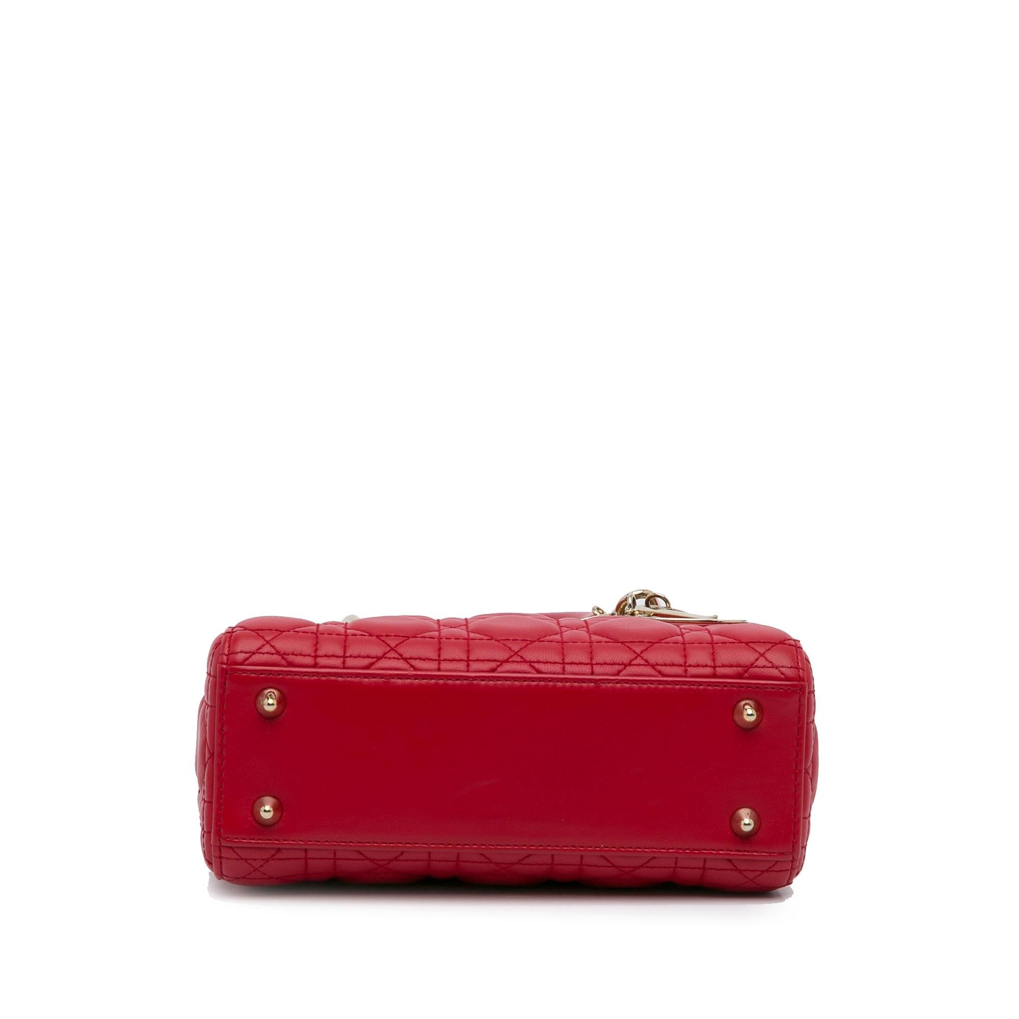Dior Small Lambskin Cannage Lady Dior (SHG-ZSSZpd)