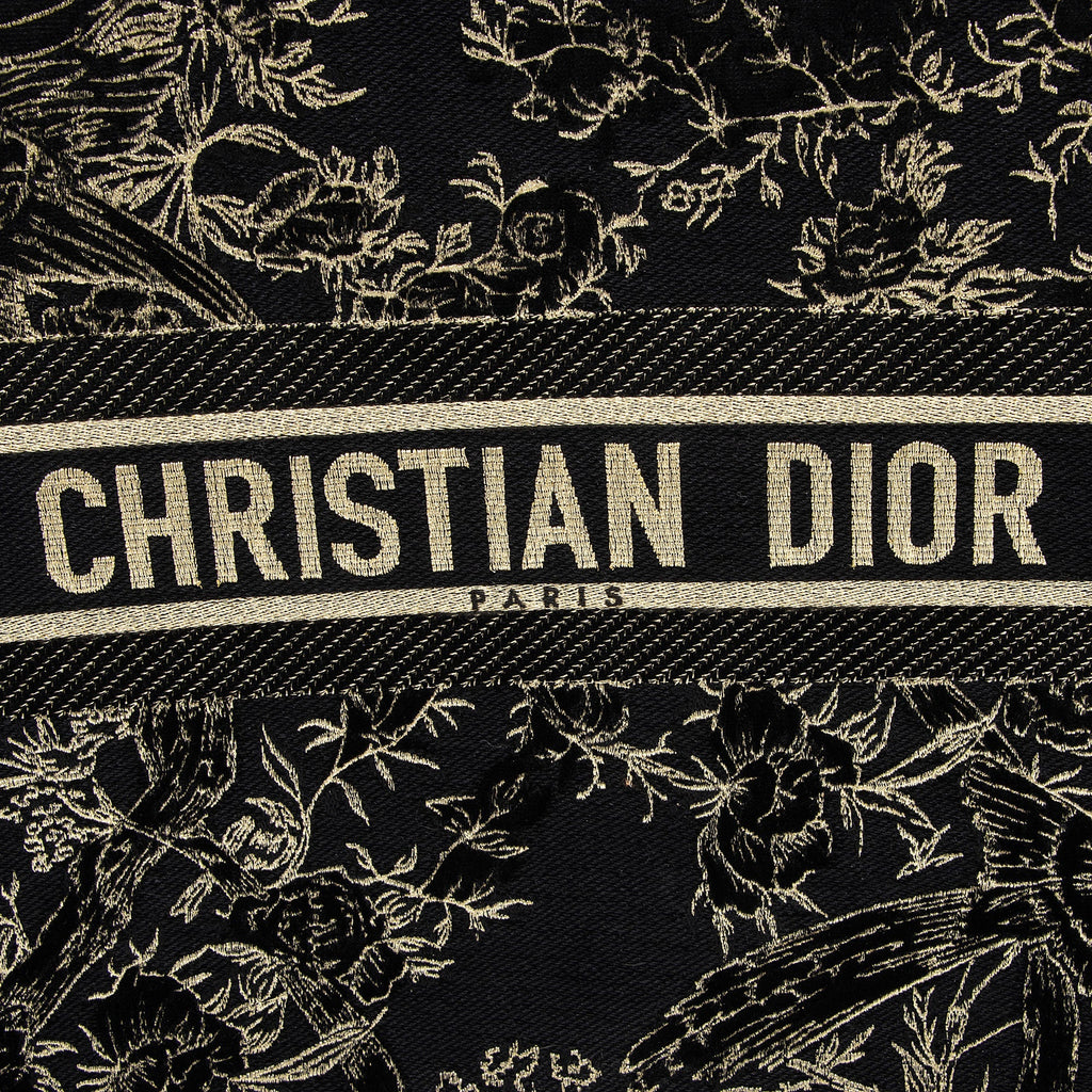 Dior Velvet Jardin d'Hiver Large Book Tote (SHF-6hqWXM)