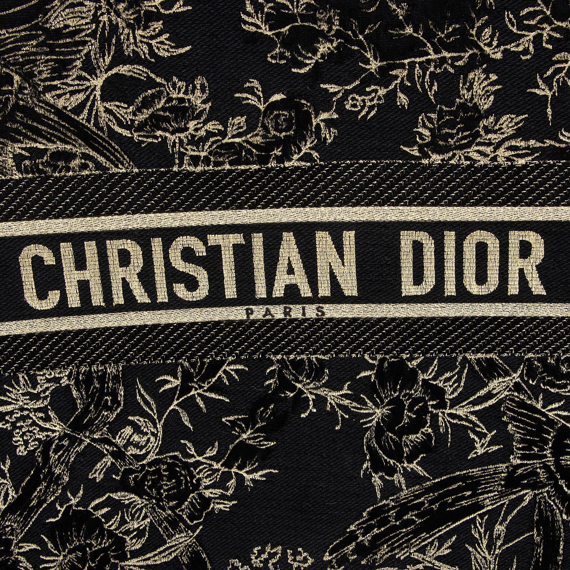 Dior Velvet Jardin d'Hiver Large Book Tote (SHF-6hqWXM)