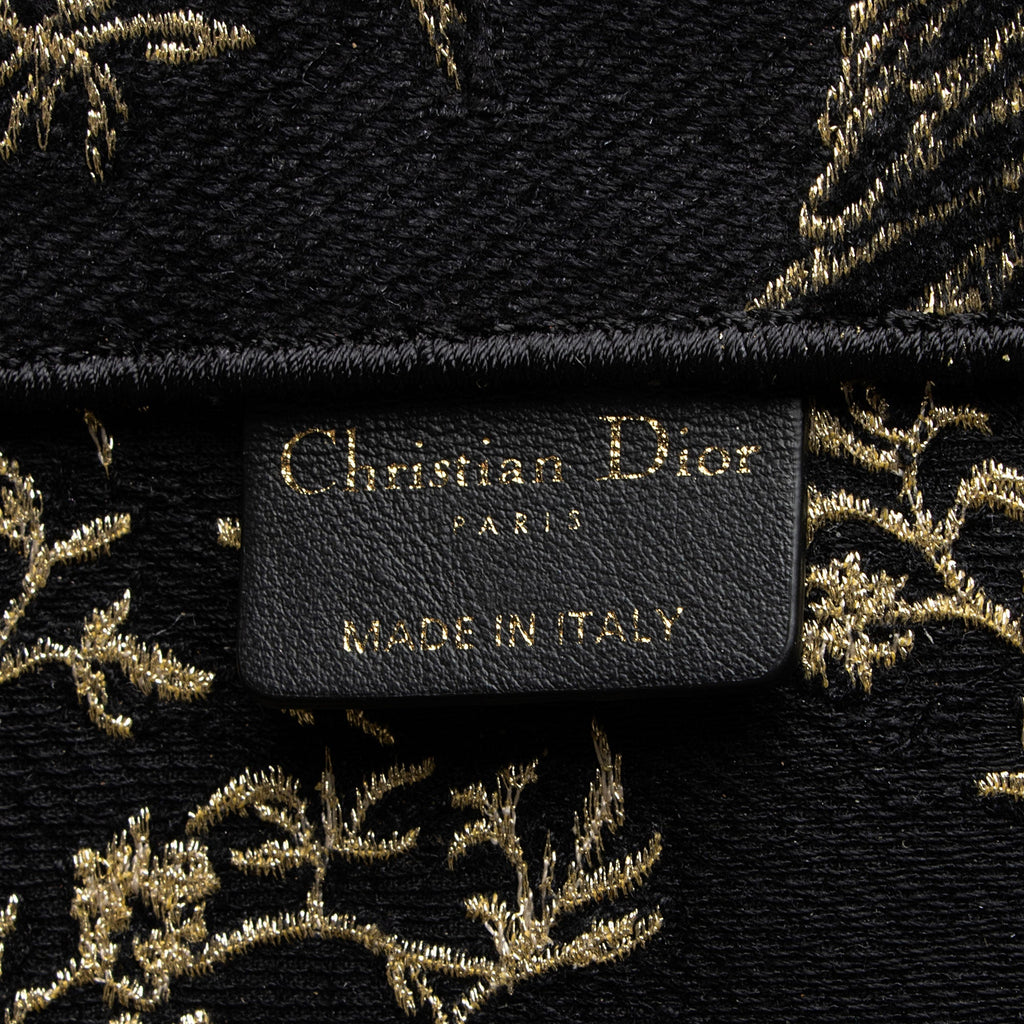 Dior Velvet Jardin d'Hiver Large Book Tote (SHF-6hqWXM)