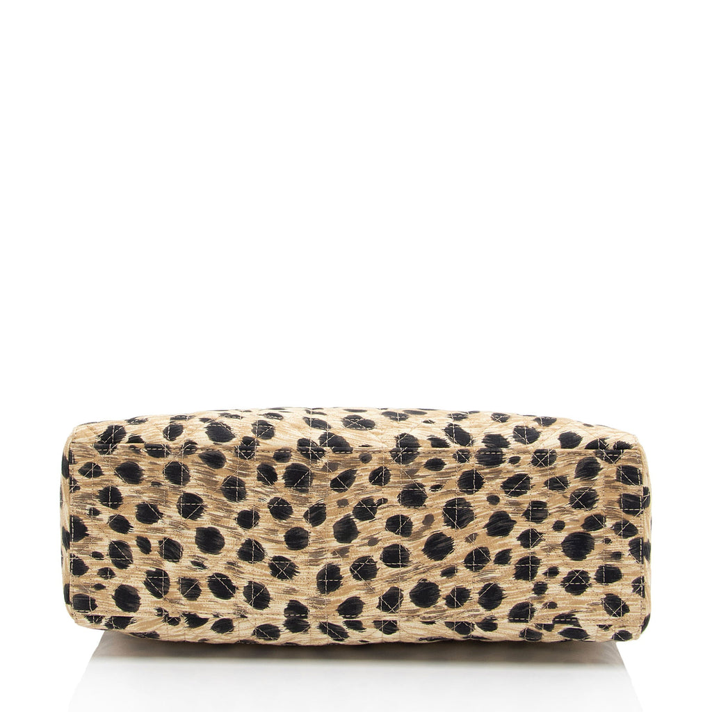 Dior Vintage Canvas Leopard Lady Dior Large Tote (SHF-ec5zqj)