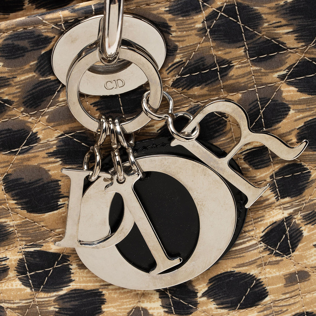 Dior Vintage Canvas Leopard Lady Dior Large Tote (SHF-ec5zqj)