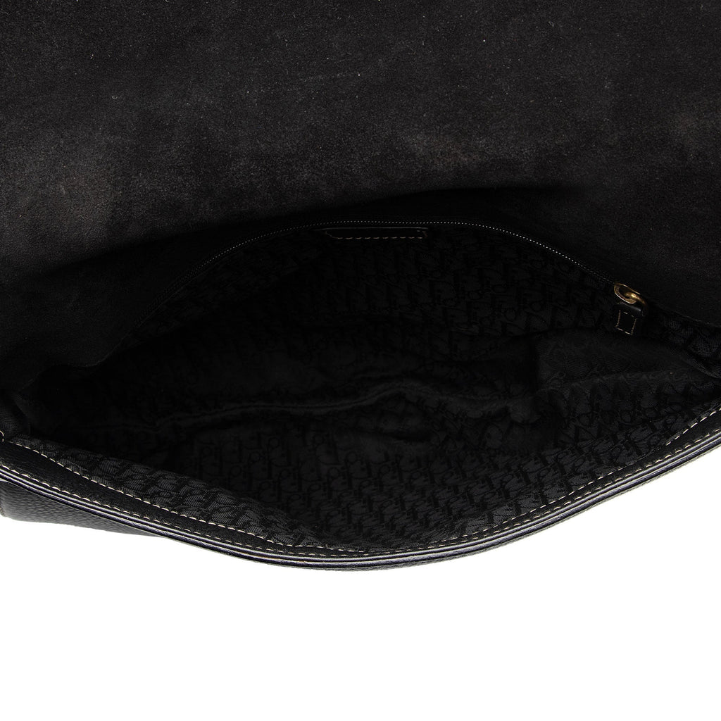 Dior Vintage Leather Baudrier Saddle Bag (SHF-uAI7sS)