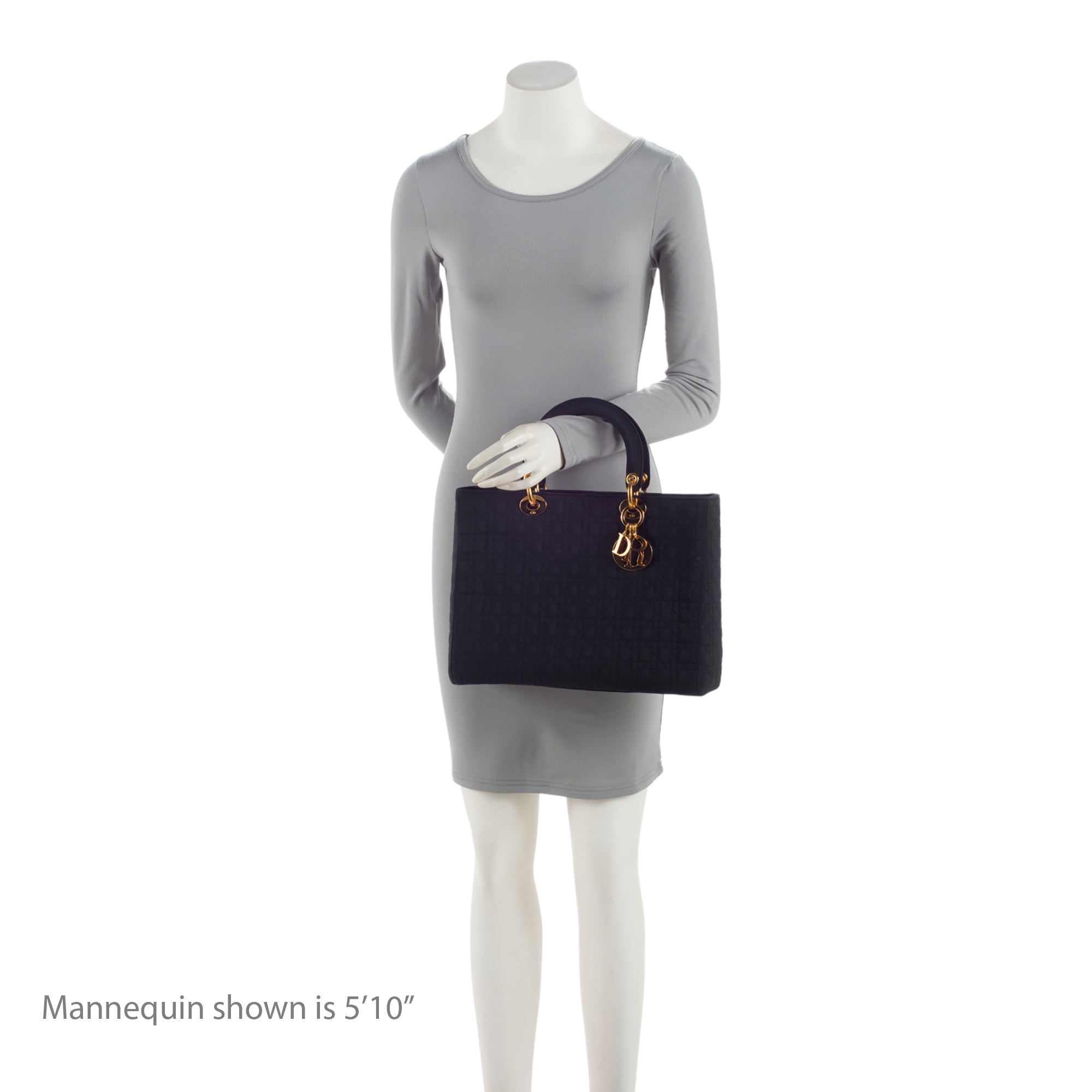 Dior Vintage Nylon Lady Dior Large Tote (SHF-1LRGGk)