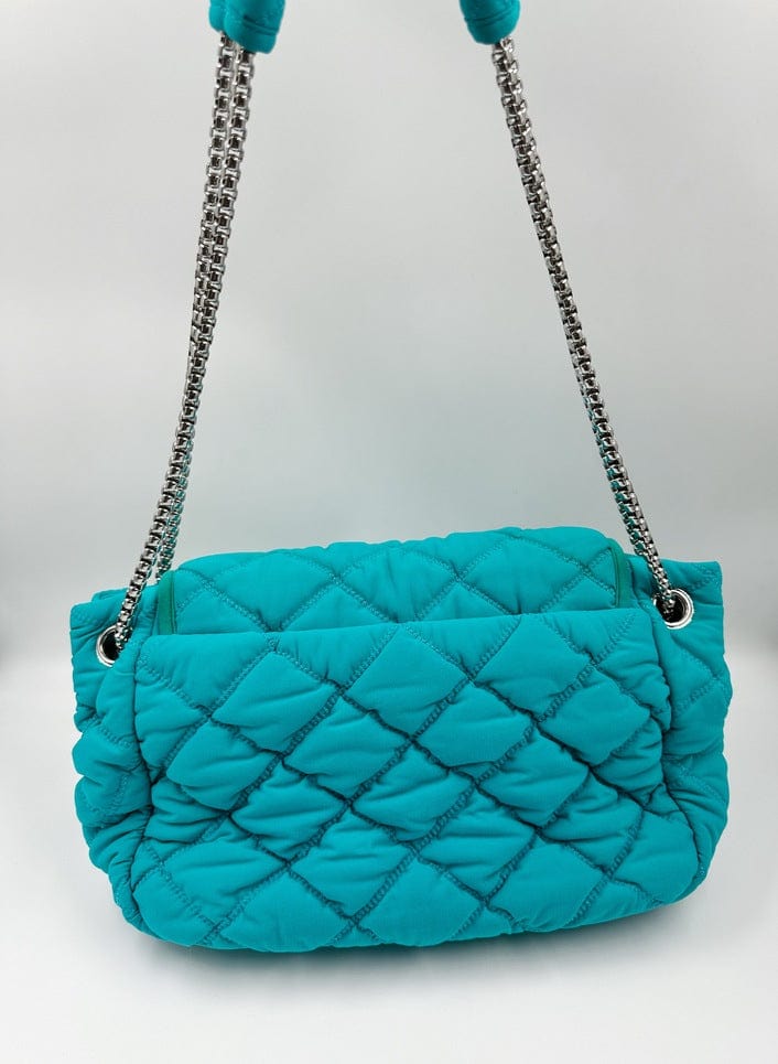 Chanel Bubble Quilted Shoulder Bag - Turquoise Blue