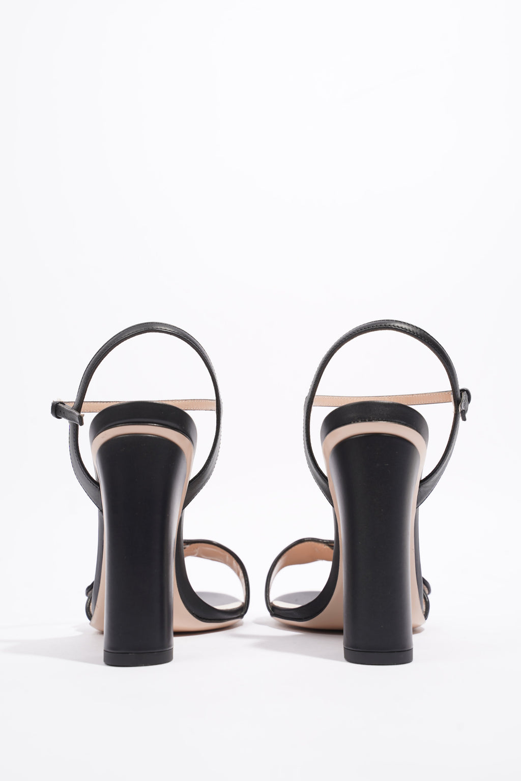 Gucci Marmont Sandal 105 Black / Beige Leather EU 38 UK 5