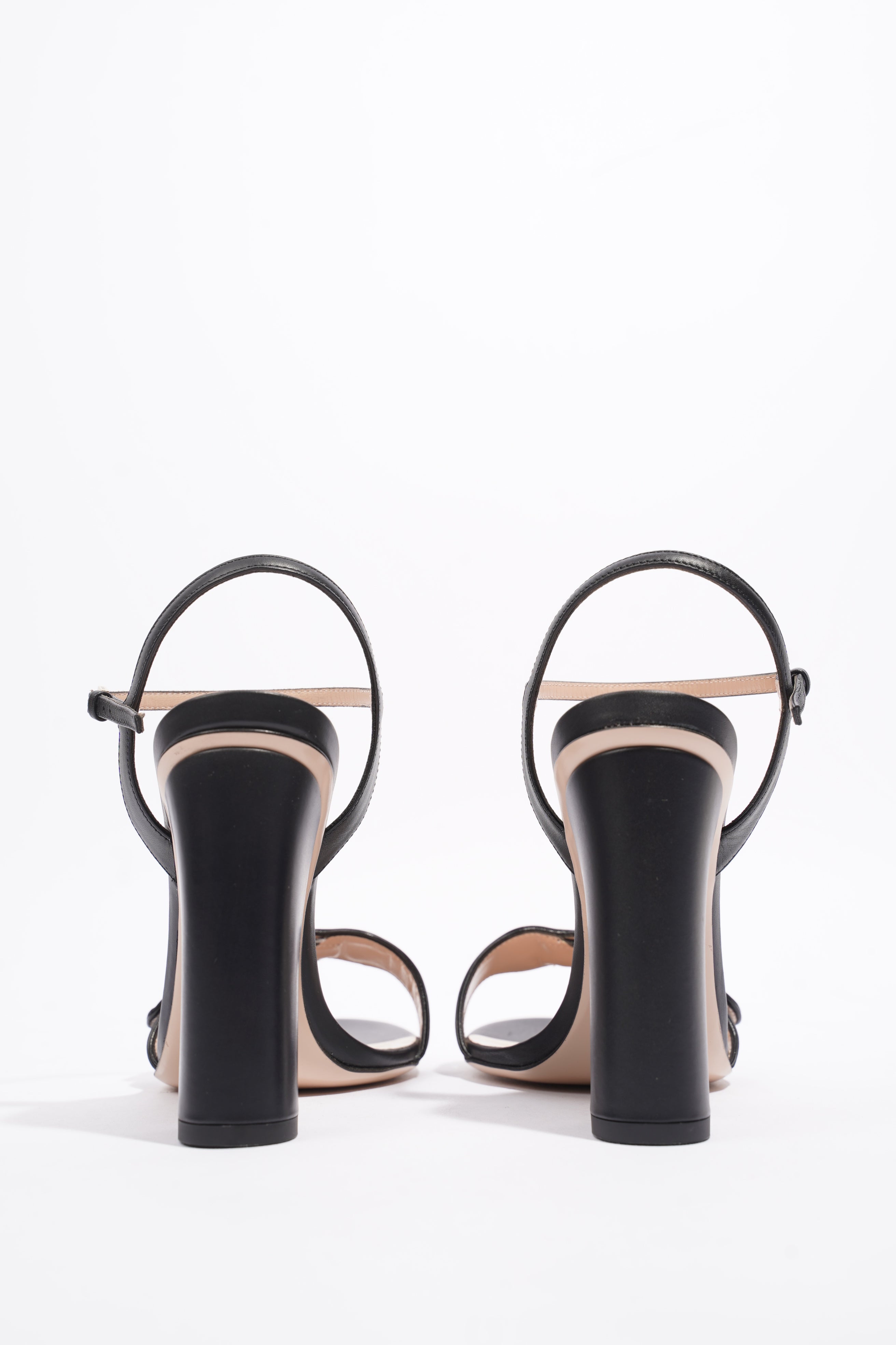 Gucci Marmont Sandal 105 Black / Beige Leather EU 38 UK 5