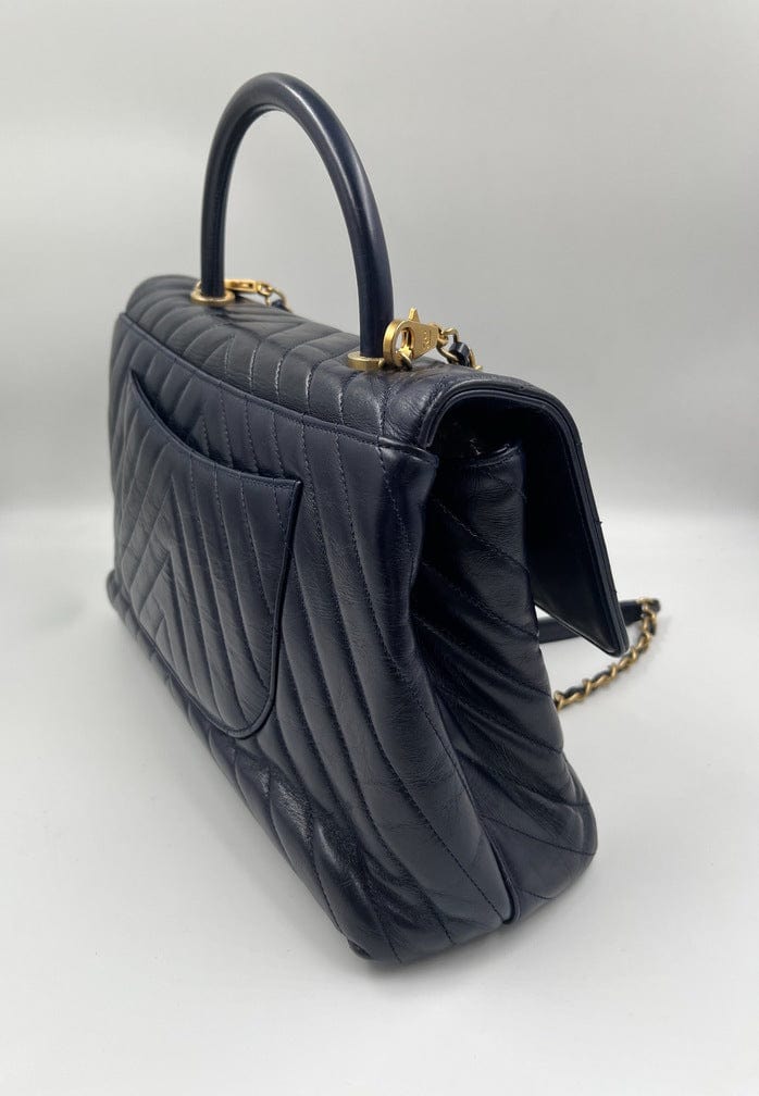 Chanel Chevron Quilted Coco Bag