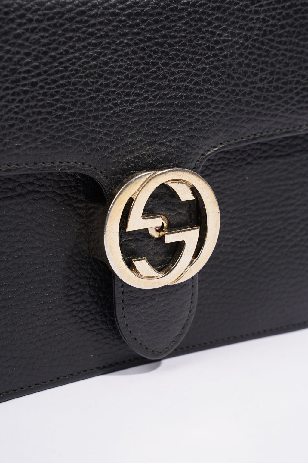 Gucci Interlocking Bag Black Leather Small