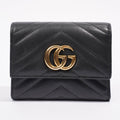Gucci GG Marmont Wallet Black Matelasse Leather Small
