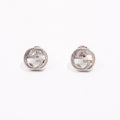 Gucci Interlocking G Earrings Silver Silver Sterling