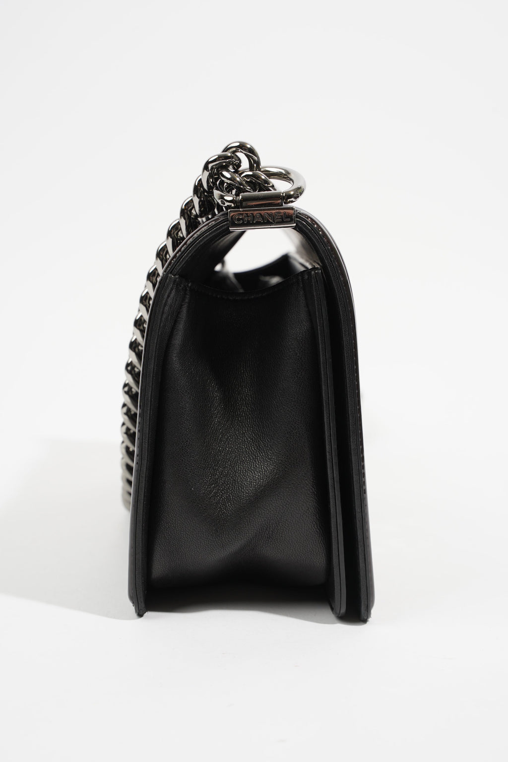 Chanel Boy Chocolate Brown Patent Leather
