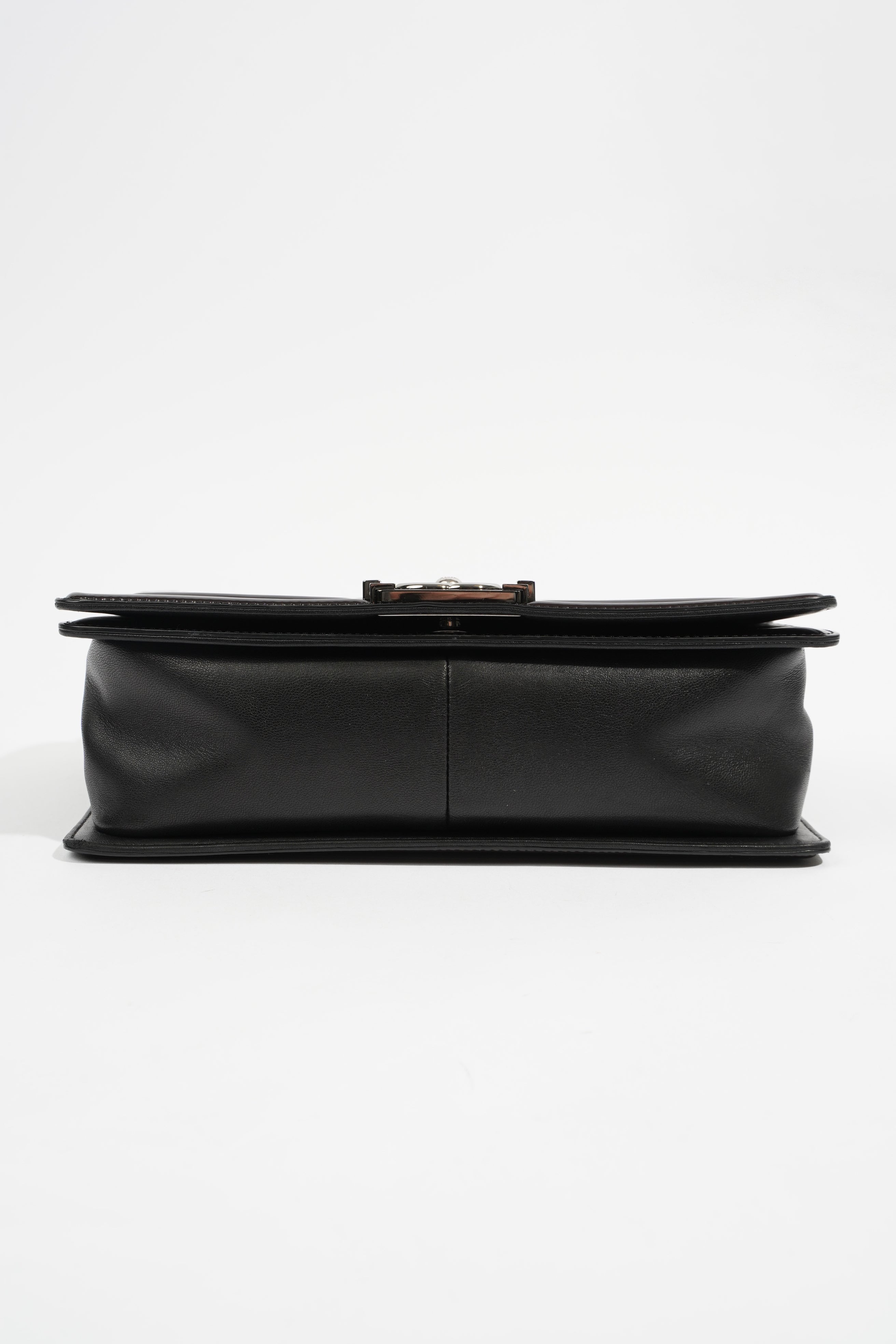Chanel Boy Chocolate Brown Patent Leather