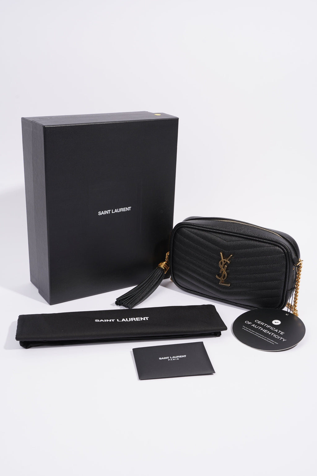 Saint Laurent Lou Mini Camera Bag Black Leather