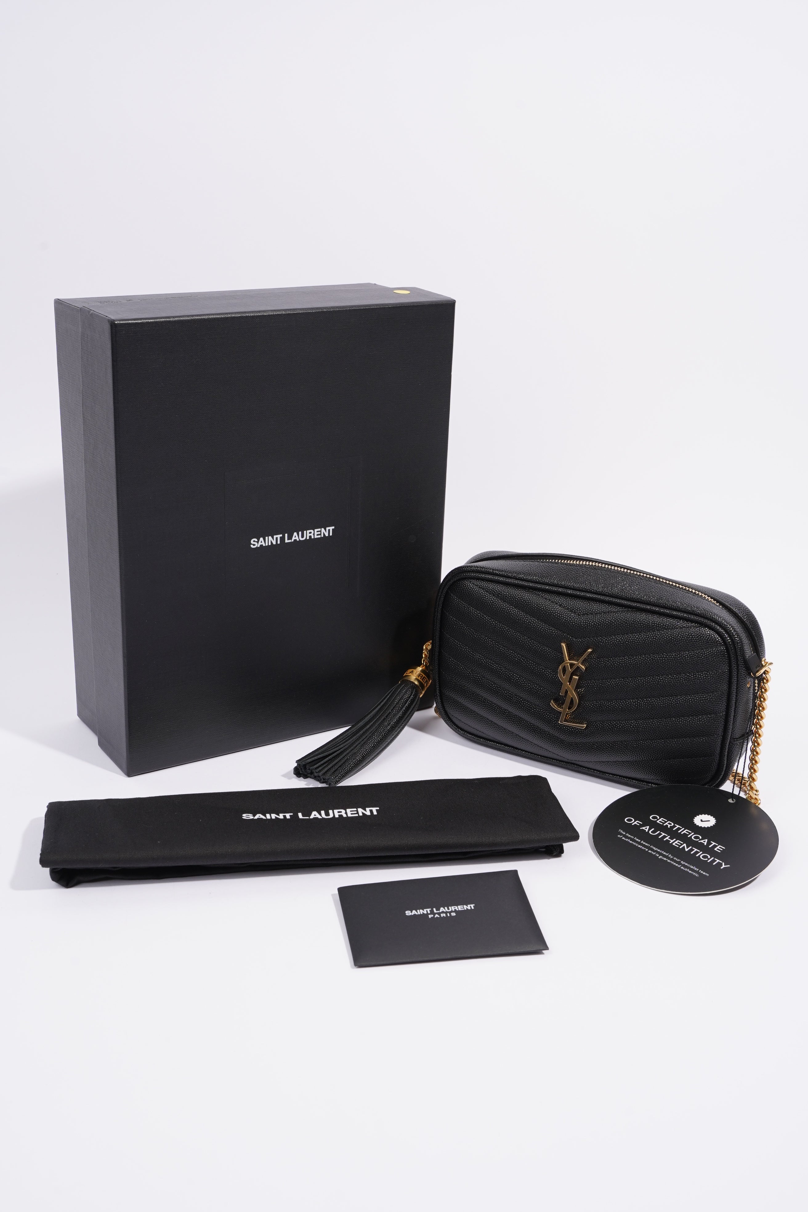 Saint Laurent Lou Mini Camera Bag Black Leather
