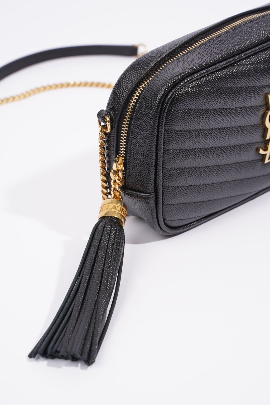 Saint Laurent Lou Mini Camera Bag Black Leather