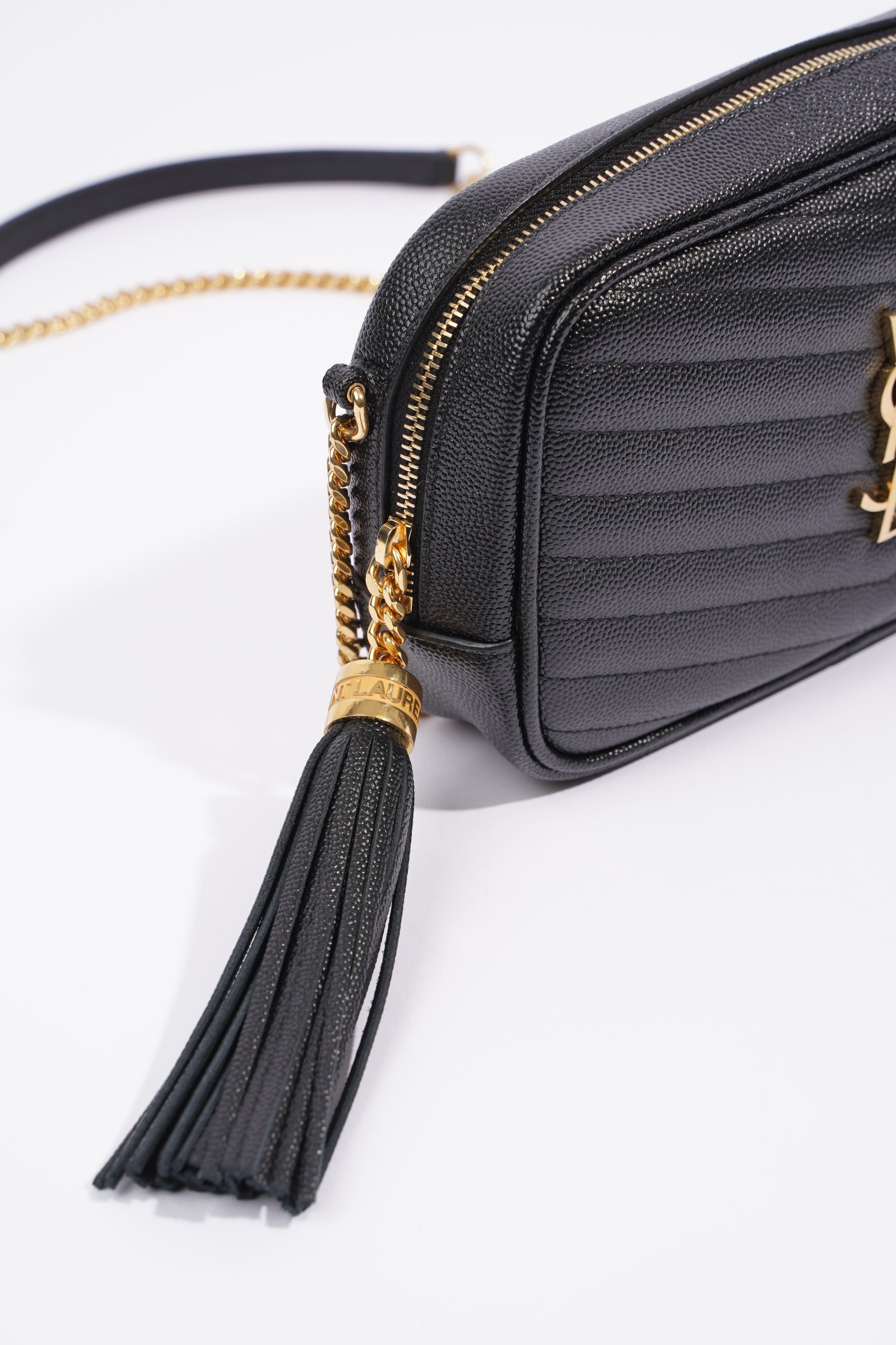 Saint Laurent Lou Mini Camera Bag Black Leather