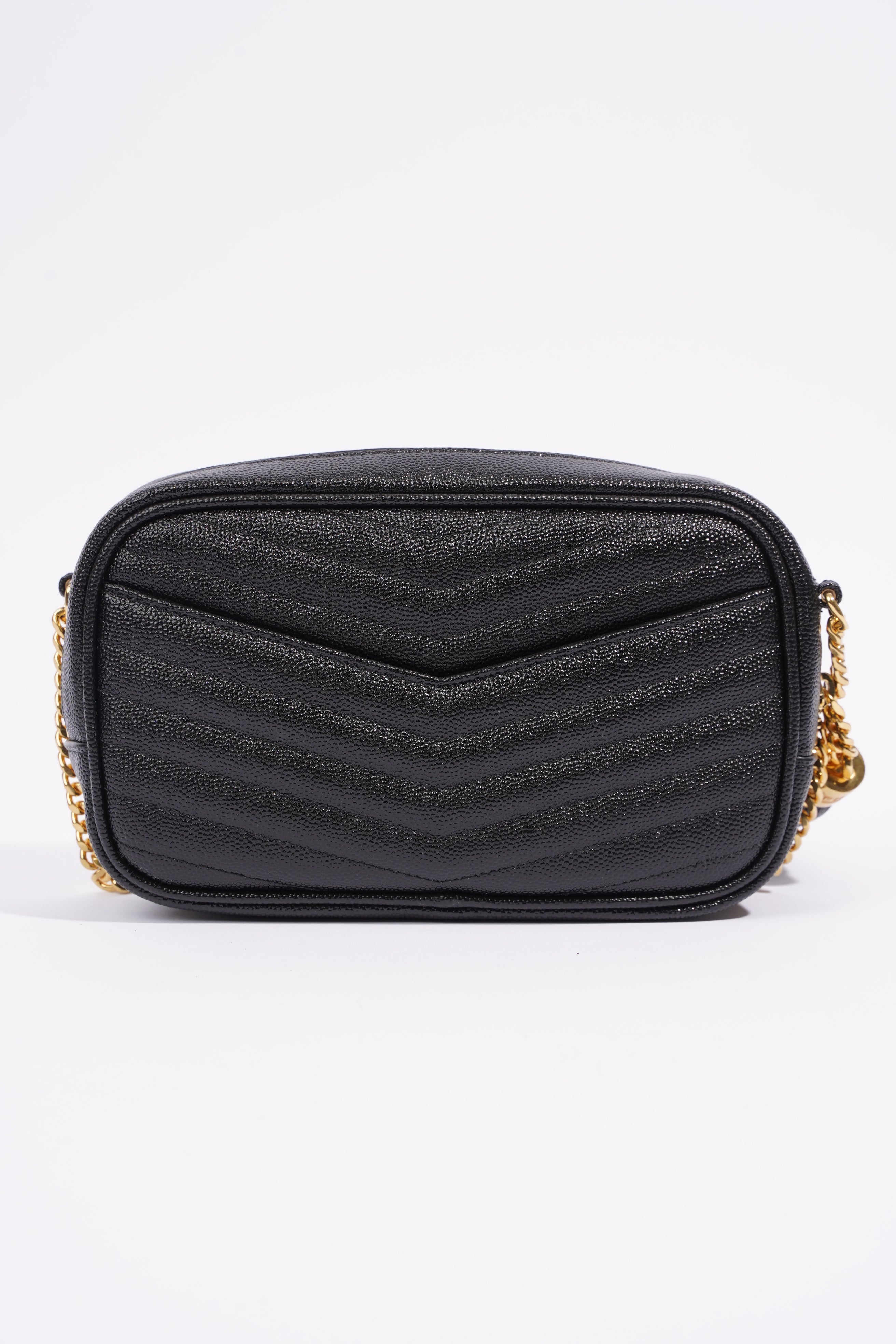 Saint Laurent Lou Mini Camera Bag Black Leather